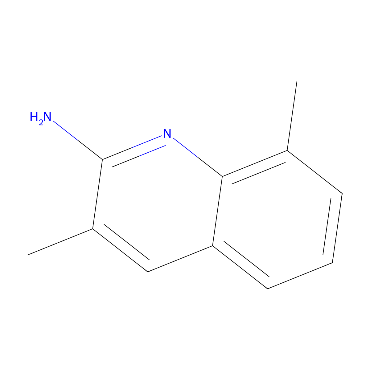 3,8-Dimethylquinolin-2-amine molecular structure, CAS 137110-41-9
