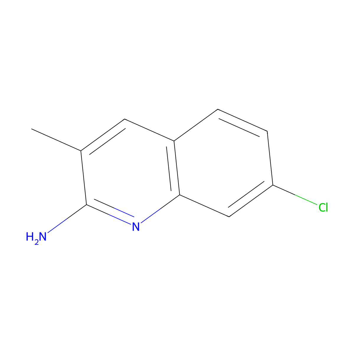 7-Chloro-3-methylquinolin-2-amine molecular structure, CAS 137110-43-1