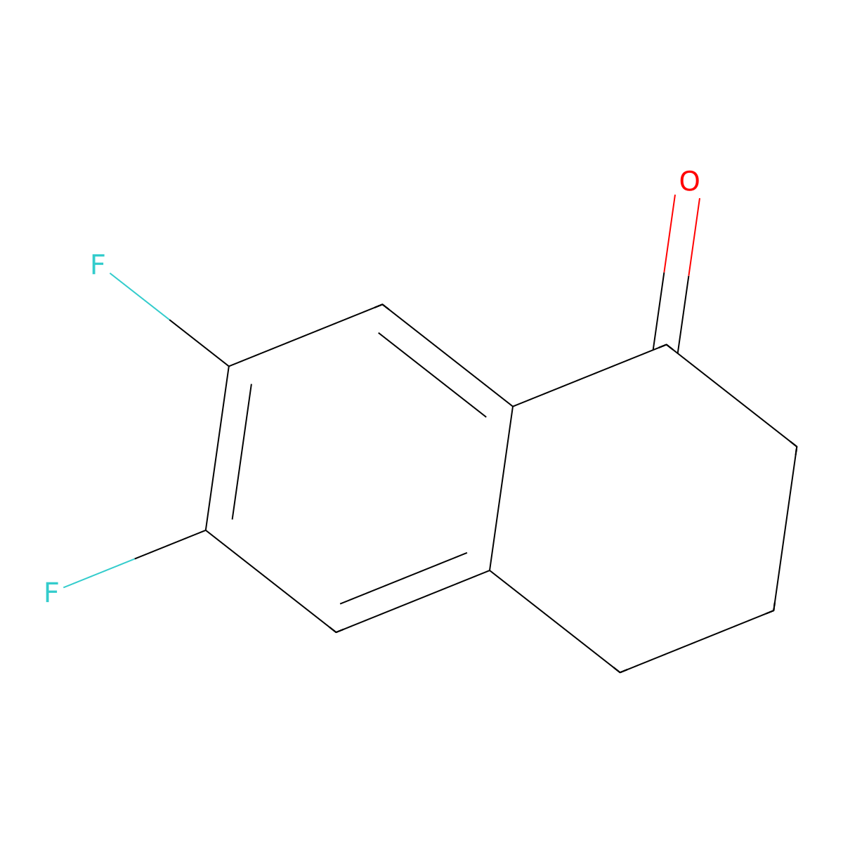 6,7-Difluoro-1-tetralone molecular structure, CAS 137114-68-2