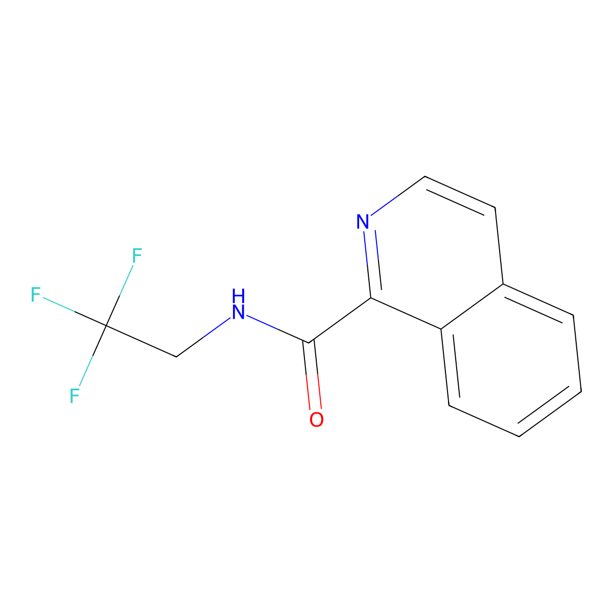 N-(2,2,2-trifluoroethyl)isoquinoline-1-carboxamide molecular structure, CAS 1371140-88-3