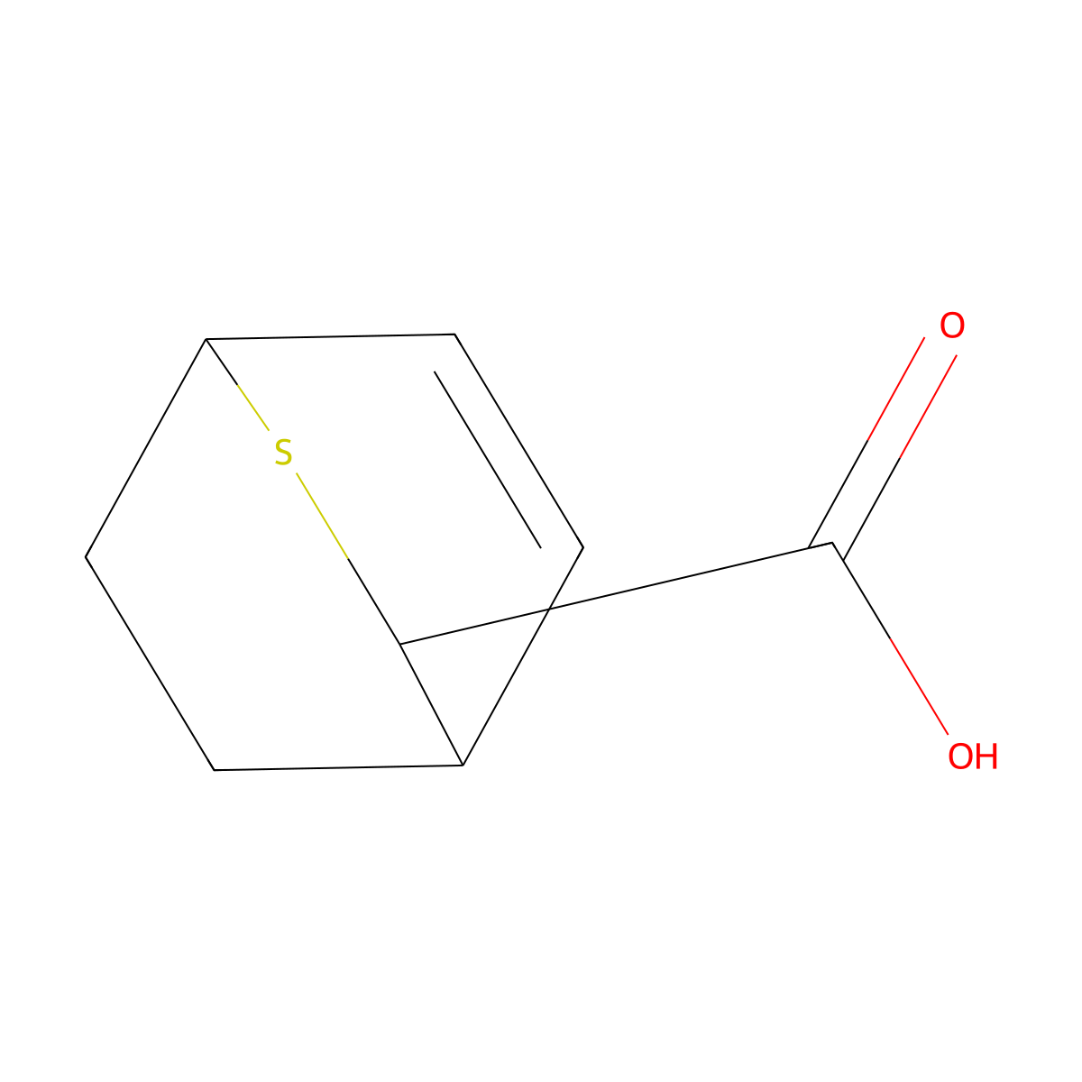 2-Thiabicyclo[2.2.2]oct-5-ene-3-carboxylic acid molecular structure, CAS 137120-43-5