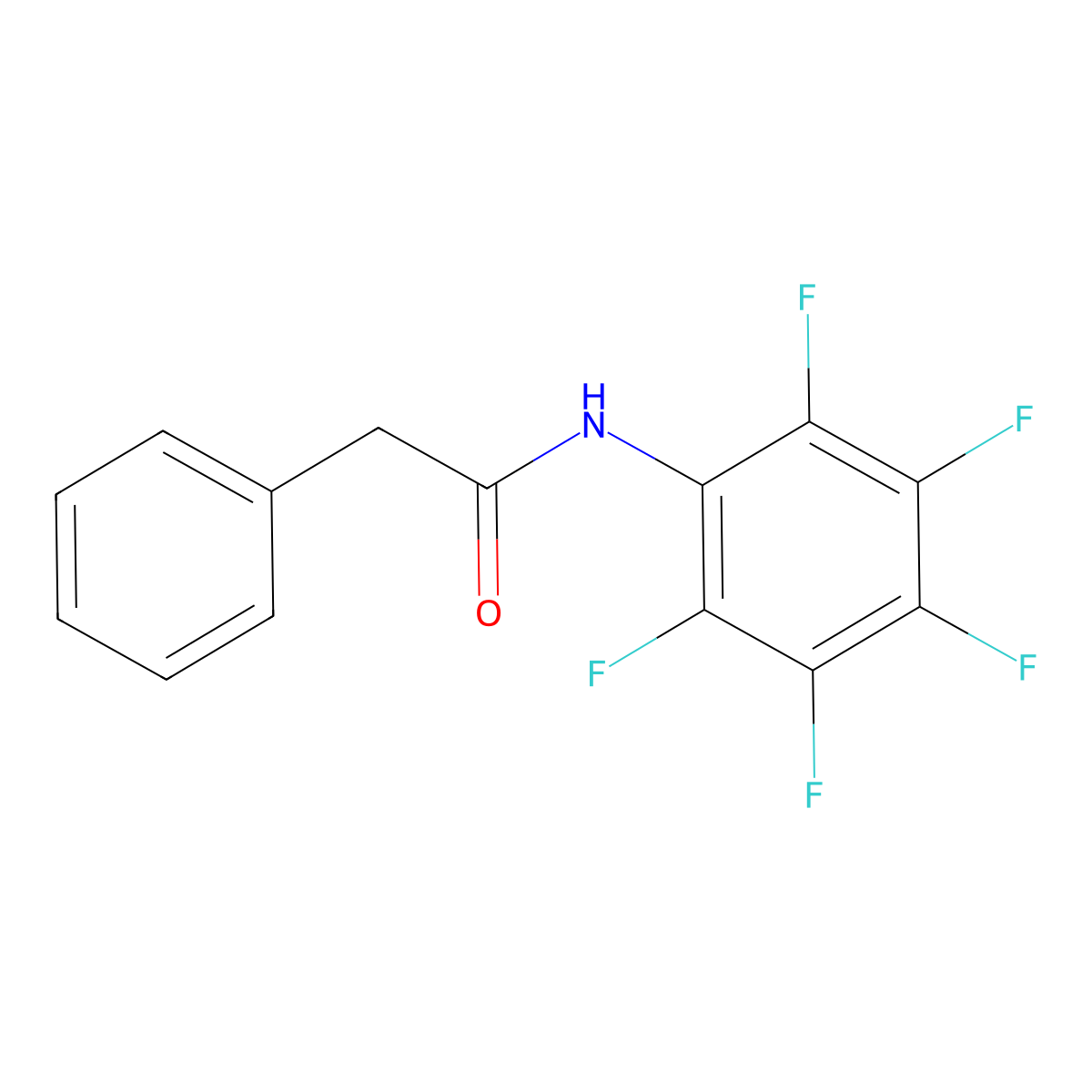 Benzeneacetamide, N-(pentafluorophenyl)- molecular structure, CAS 137124-37-9
