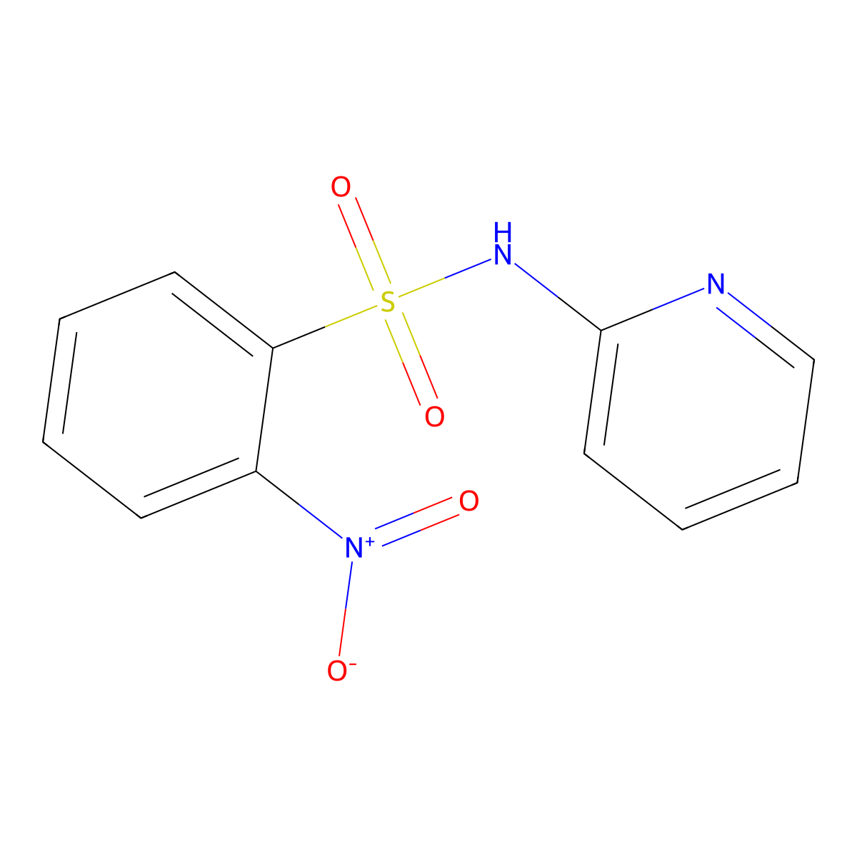 2-nitro-N-pyridin-2-ylbenzenesulfonamide molecular structure, CAS 137127-87-8