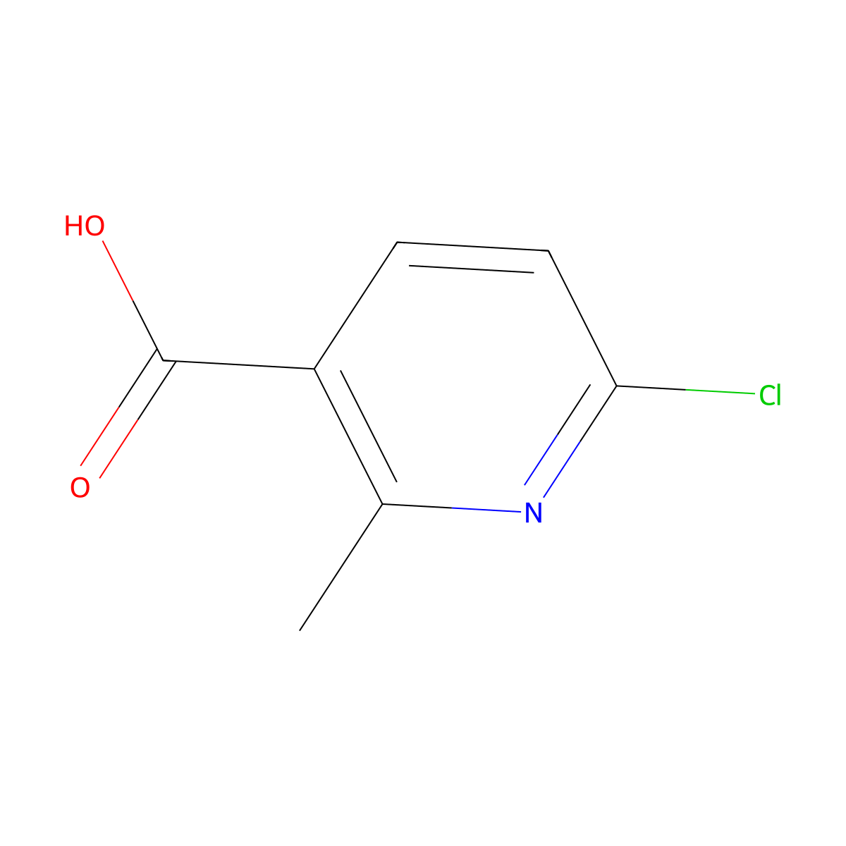 6-Chloro-2-methylpyridine-3-carboxylic acid molecular structure, CAS 137129-98-7