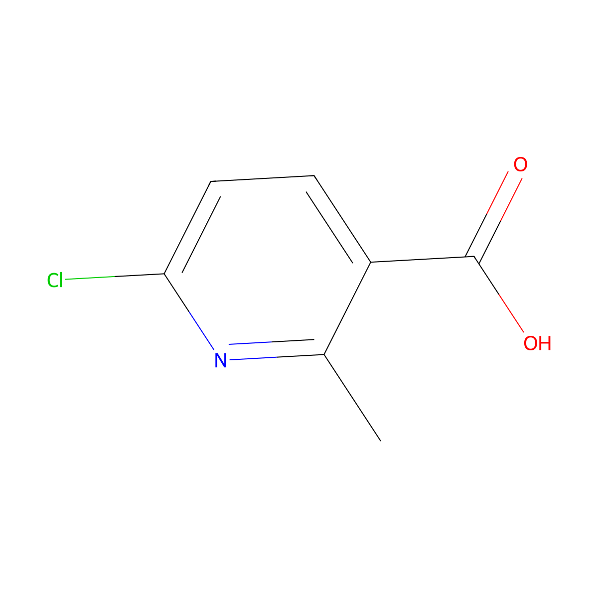 6-Chloro-2-methylpyridine-3-carboxylic acid molecular structure, CAS 137129-98-7