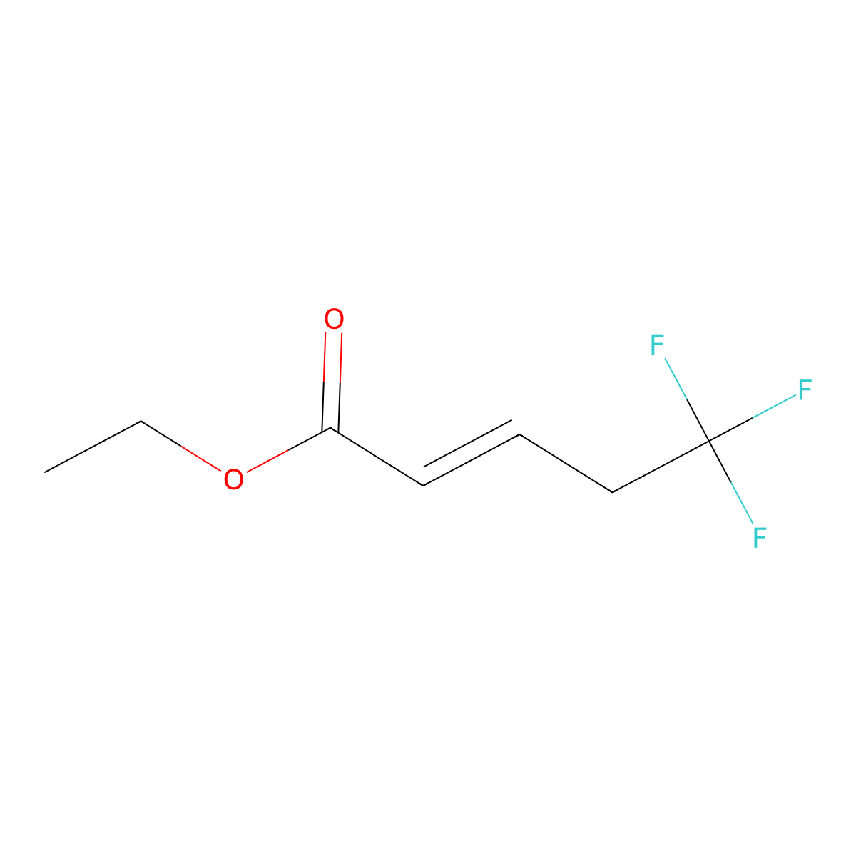 Ethyl 5,5,5-trifluoropent-2-enoate molecular structure, CAS 137131-12-5