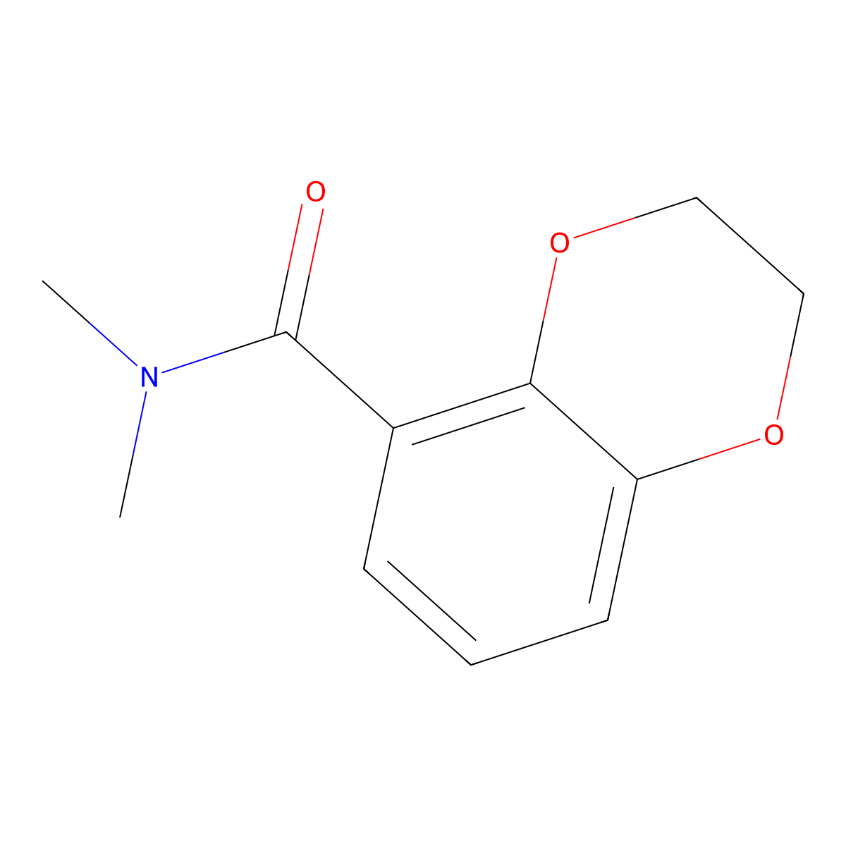 N,N-dimethyl-2,3-dihydro-1,4-benzodioxine-5-carboxamide molecular structure, CAS 1371348-54-7