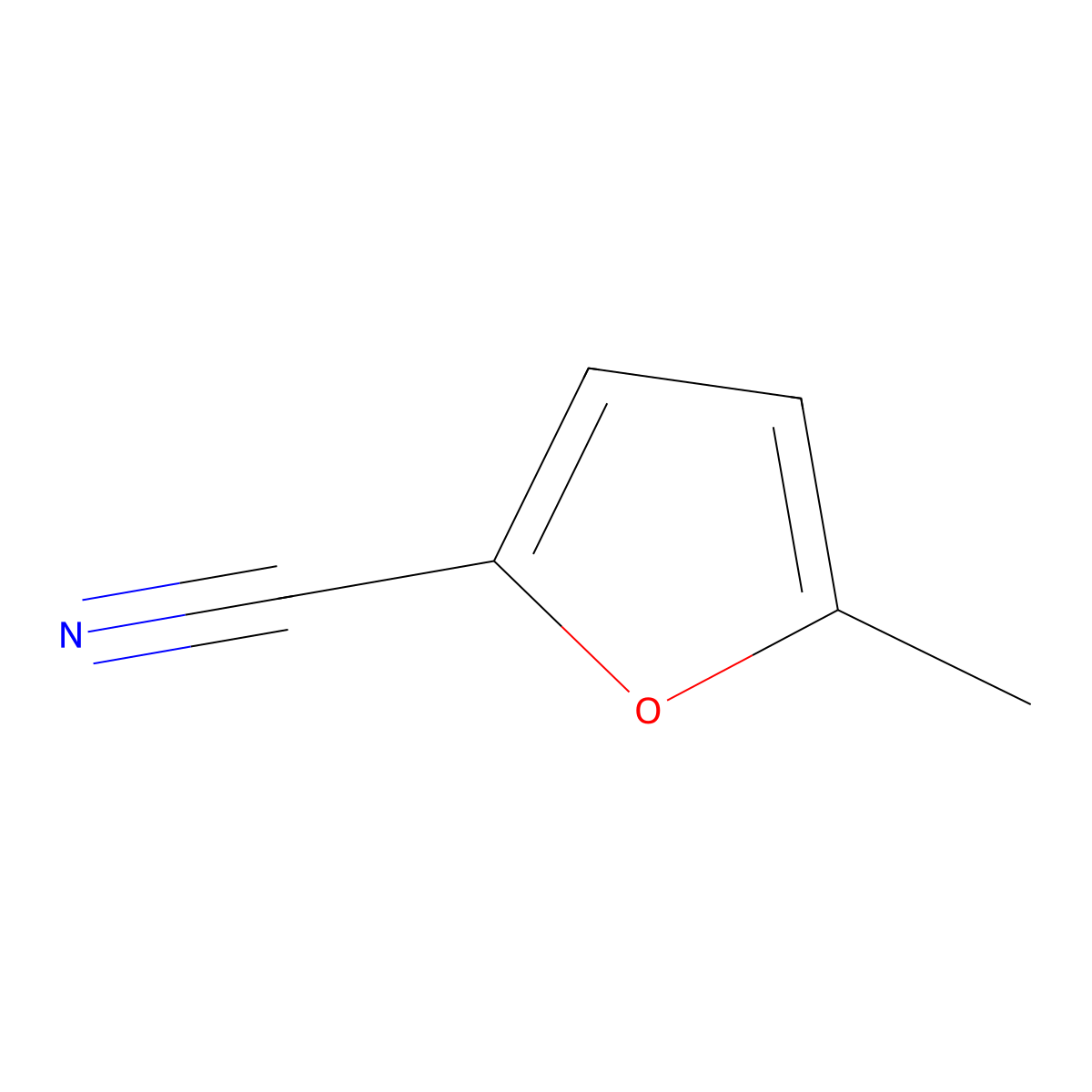 5-Methyl-2-furonitrile molecular structure, CAS 13714-86-8