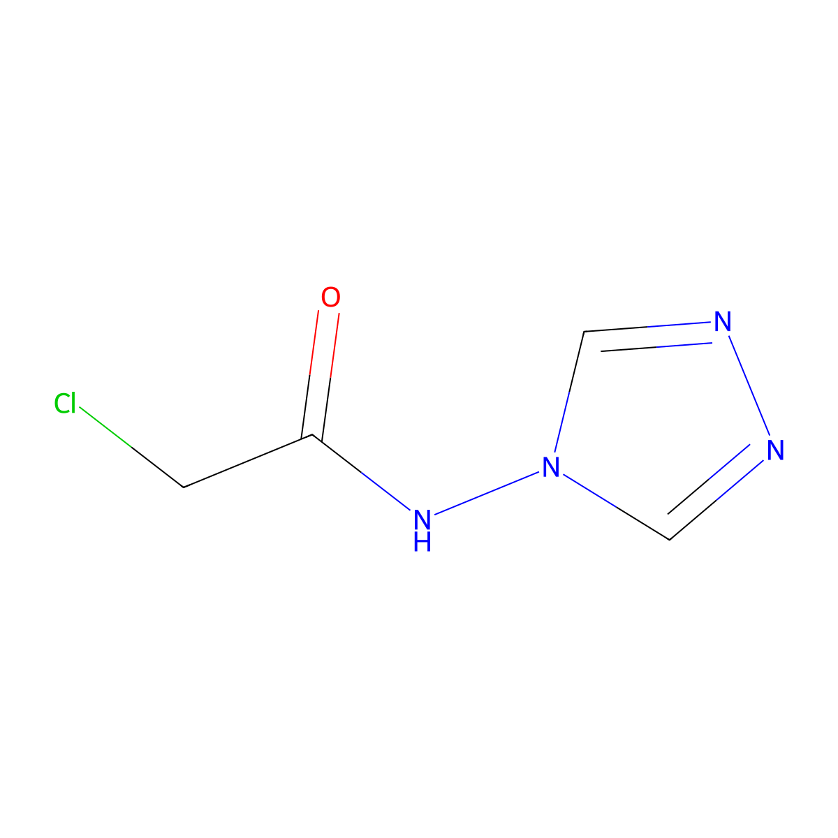 2-chloro-N-(1,2,4-triazol-4-yl)acetamide molecular structure, CAS 137141-14-1