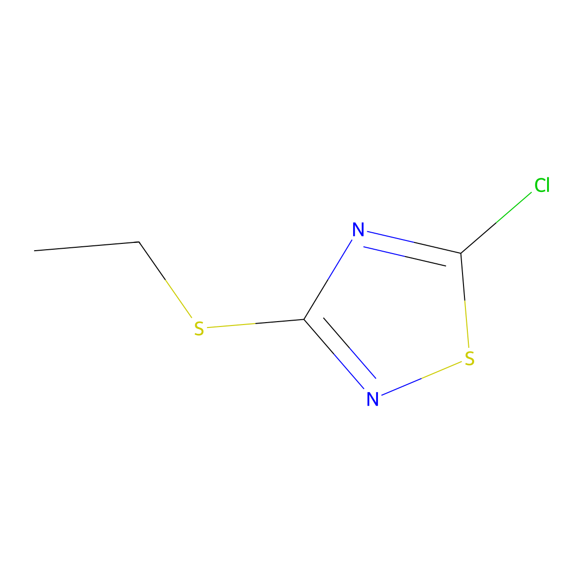 5-Chloro-3-(ethylsulfanyl)-1,2,4-thiadiazole molecular structure, CAS 13715-64-5