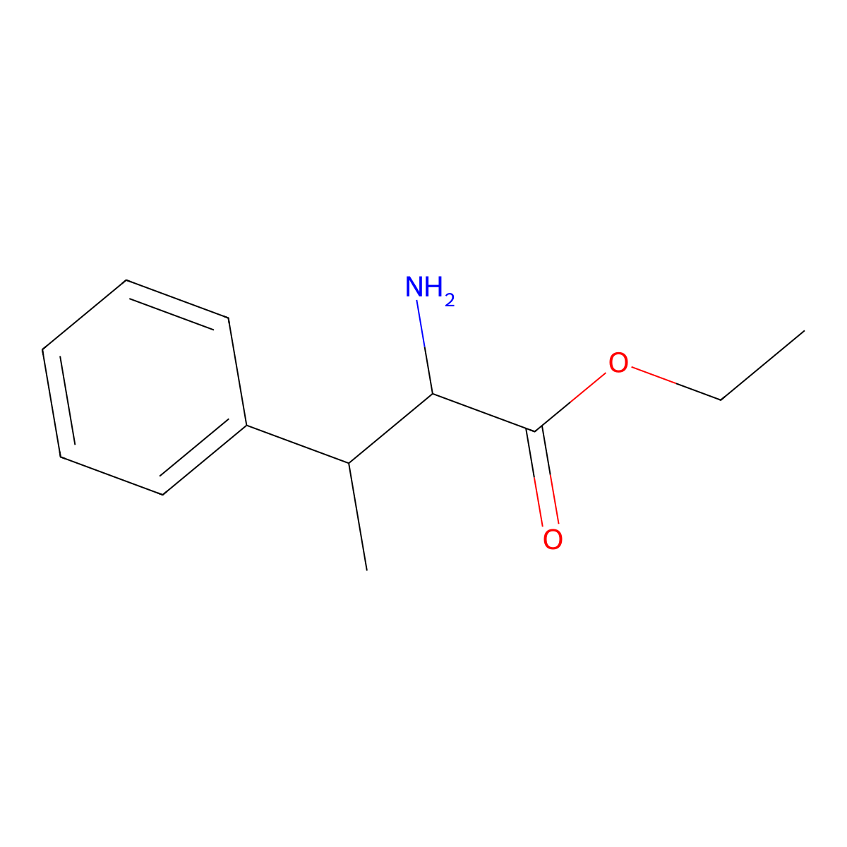 Ethyl 2-amino-3-phenylbutanoate molecular structure, CAS 137155-58-9