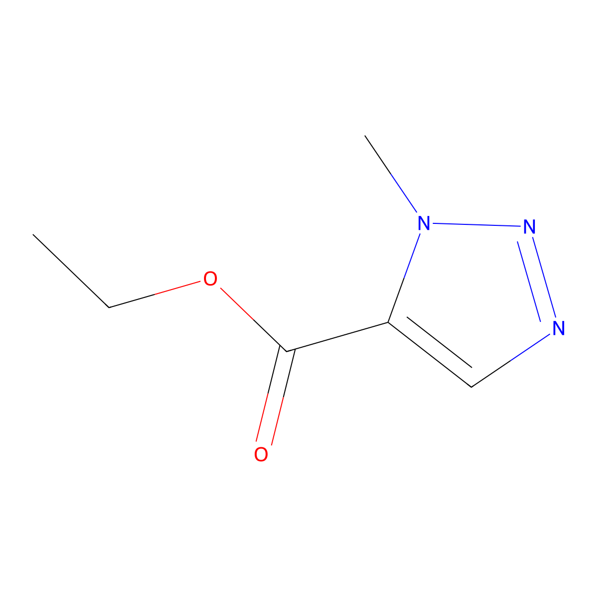 ethyl 1-methyl-1H-1,2,3-triazole-5-carboxylate molecular structure, CAS 137156-35-5