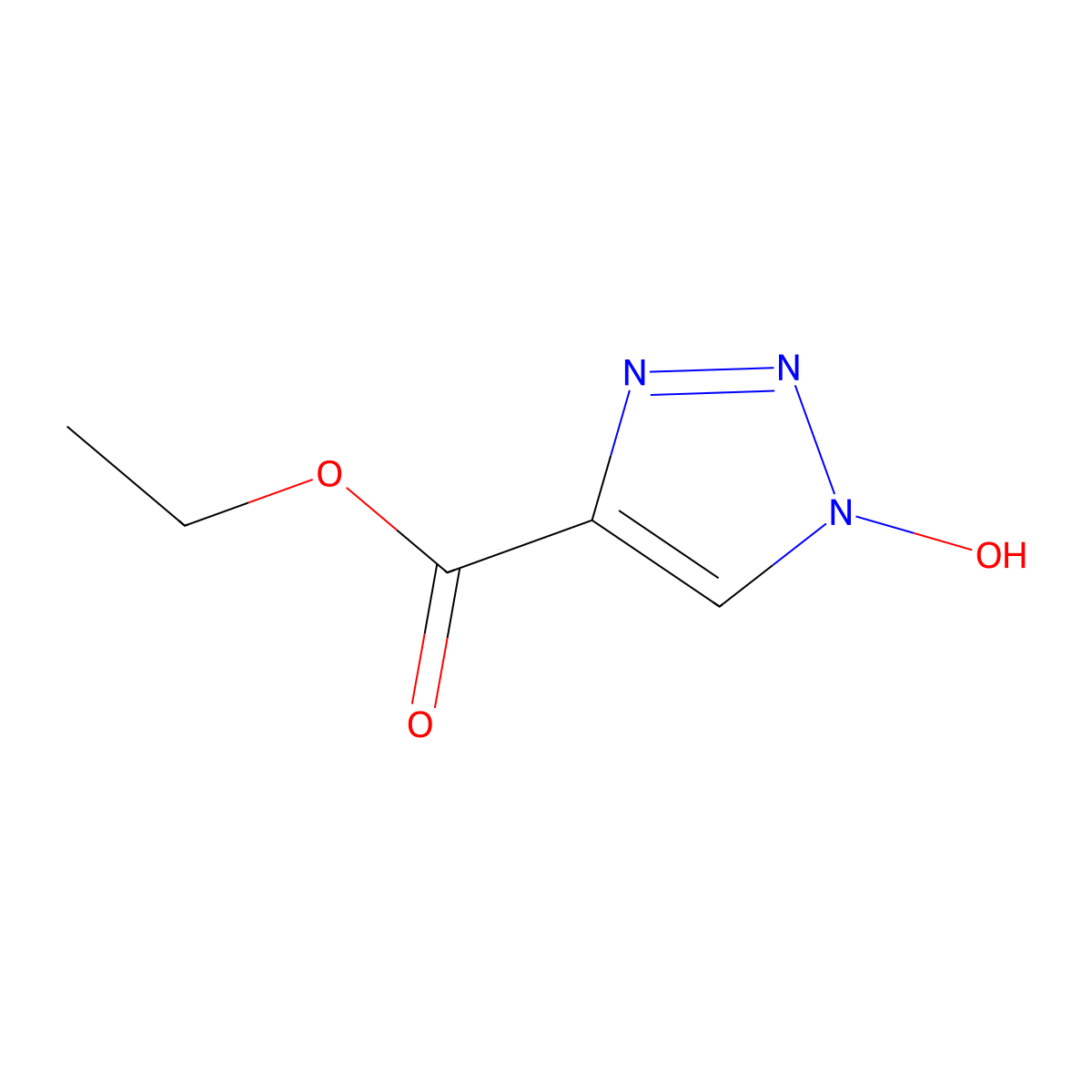 Ethyl 1-hydroxy-1H-1,2,3-triazole-4-carboxylate molecular structure, CAS 137156-41-3