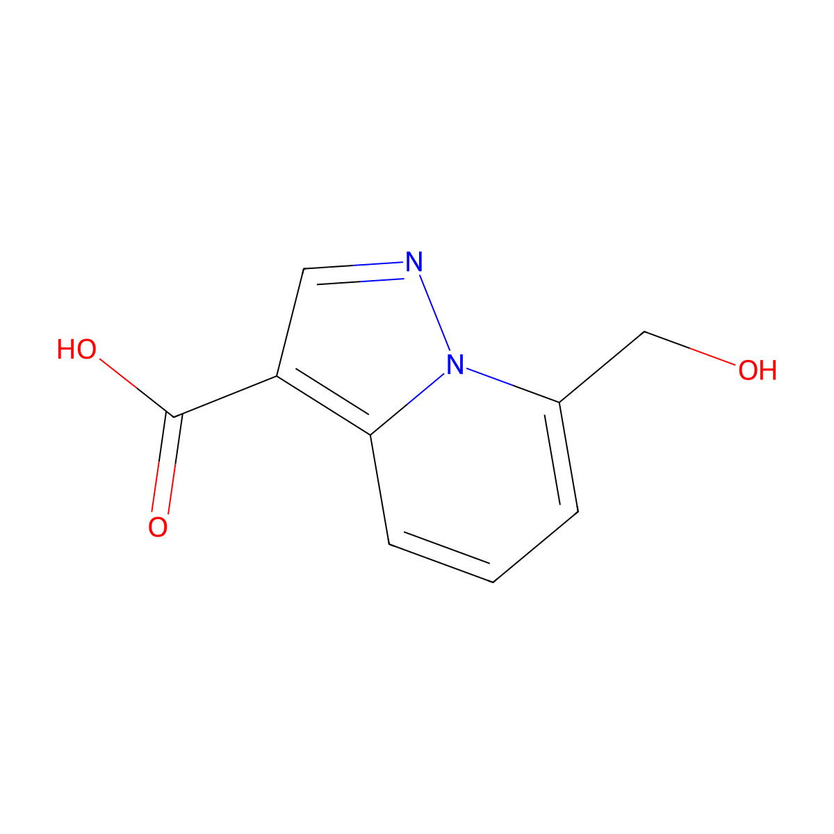 7-(Hydroxymethyl)pyrazolo[1,5-a]pyridine-3-carboxylic acid molecular structure, CAS 1371567-20-2