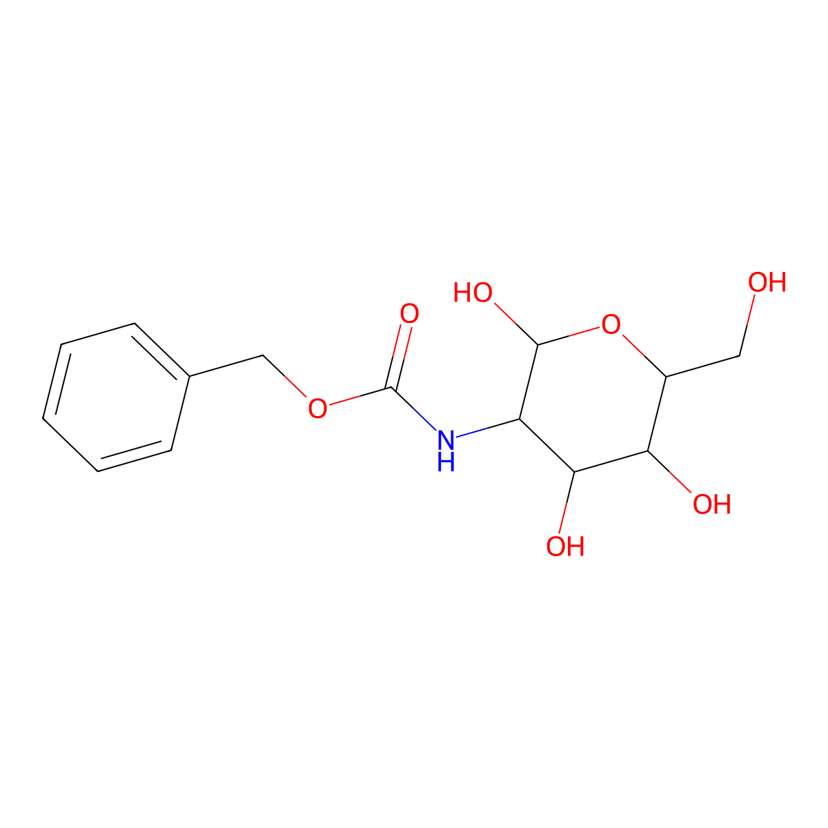 2-(((Benzyloxy)carbonyl)amino)-2-deoxy-D-threo-hexopyranose molecular structure, CAS 137157-50-7
