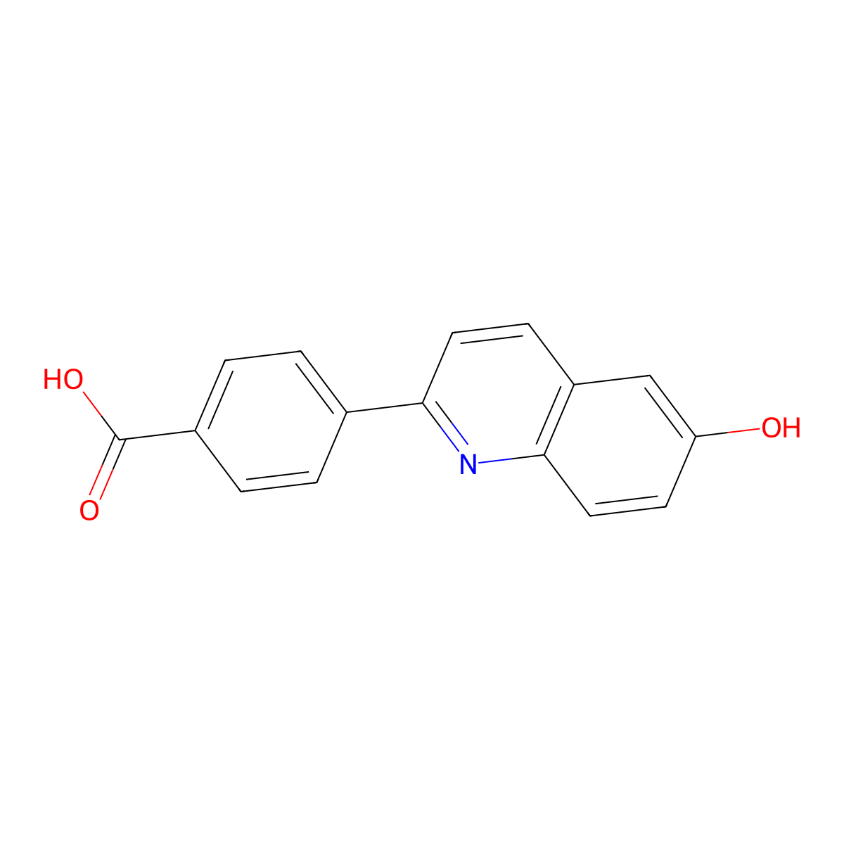 4-(6-Hydroxyquinolin-2-yl)benzoic acid molecular structure, CAS 1371587-46-0