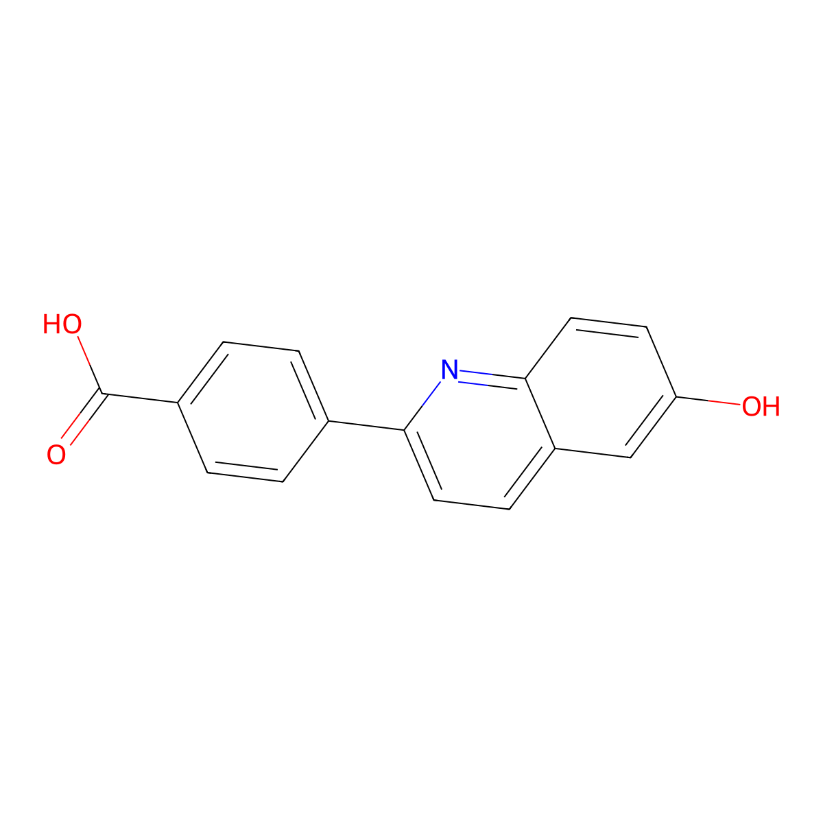 4-(6-Hydroxyquinolin-2-yl)benzoic acid molecular structure, CAS 1371587-46-0