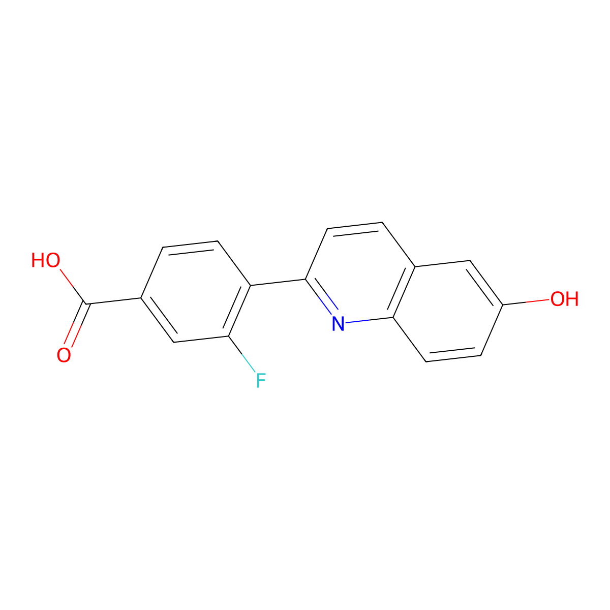 3-Fluoro-4-(6-hydroxyquinolin-2-yl)benzoic acid molecular structure, CAS 1371587-56-2