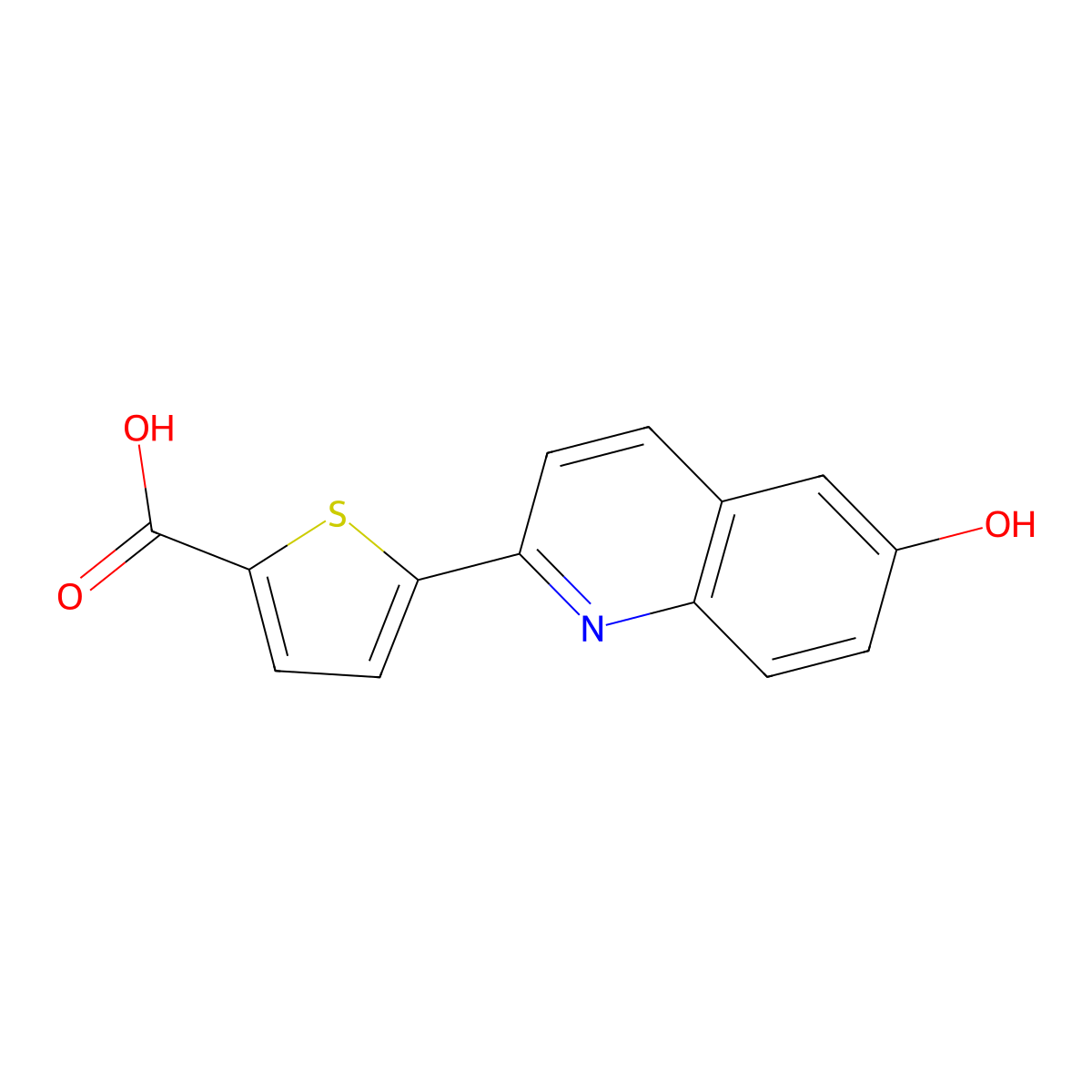 5-(6-Hydroxyquinolin-2-yl)thiophene-2-carboxylic acid molecular structure, CAS 1371587-58-4