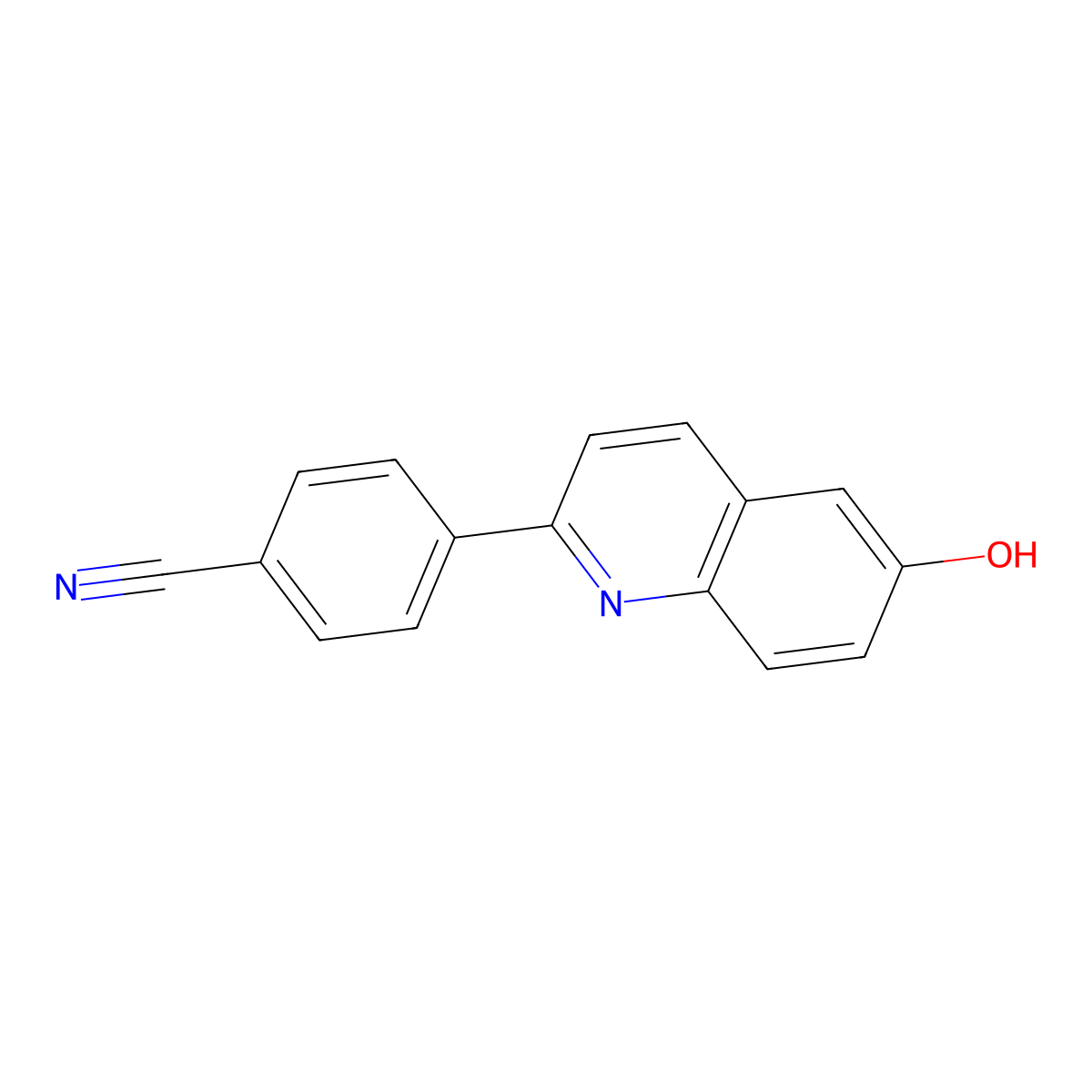 4-(6-Hydroxyquinolin-2-yl)benzonitrile molecular structure, CAS 1371588-28-1