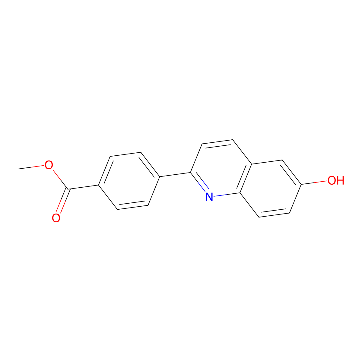 Methyl 4-(6-hydroxyquinolin-2-yl)benzoate molecular structure, CAS 1371588-56-5