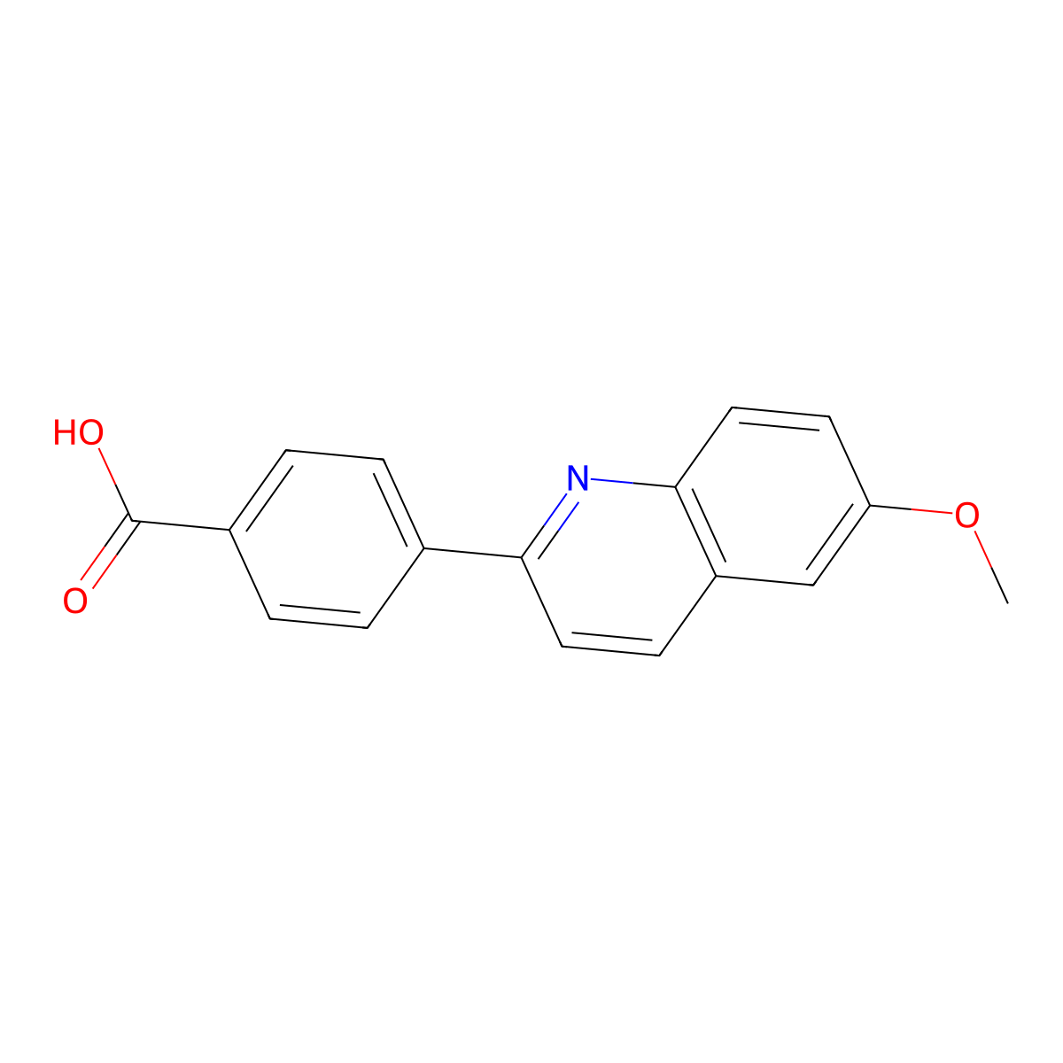 4-(6-Methoxy-2-quinolinyl)benzoic acid molecular structure, CAS 1371588-61-2