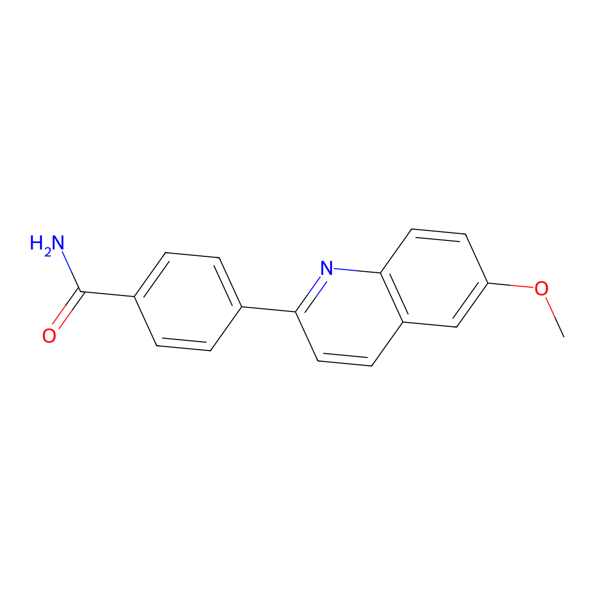 4-(6-Methoxyquinolin-2-yl)benzamide molecular structure, CAS 1371588-63-4