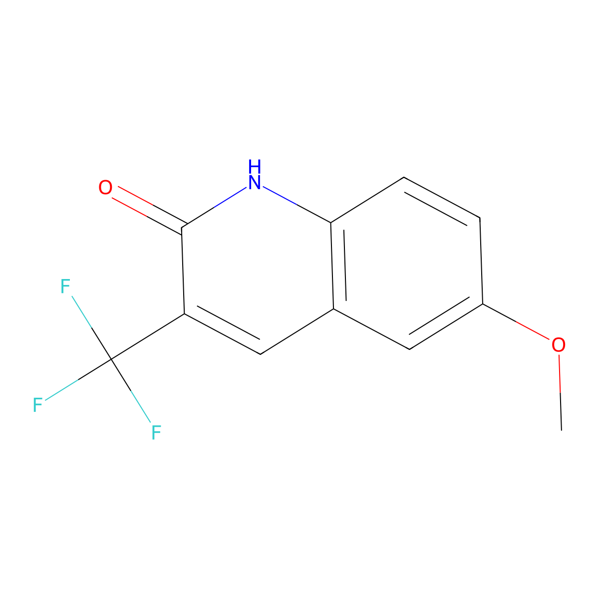 6-methoxy-3-(trifluoromethyl)quinolin-2(1H)-one molecular structure, CAS 1371589-18-2