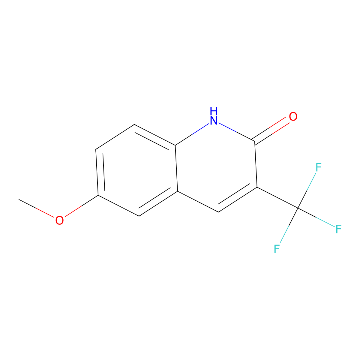6-methoxy-3-(trifluoromethyl)quinolin-2(1H)-one molecular structure, CAS 1371589-18-2