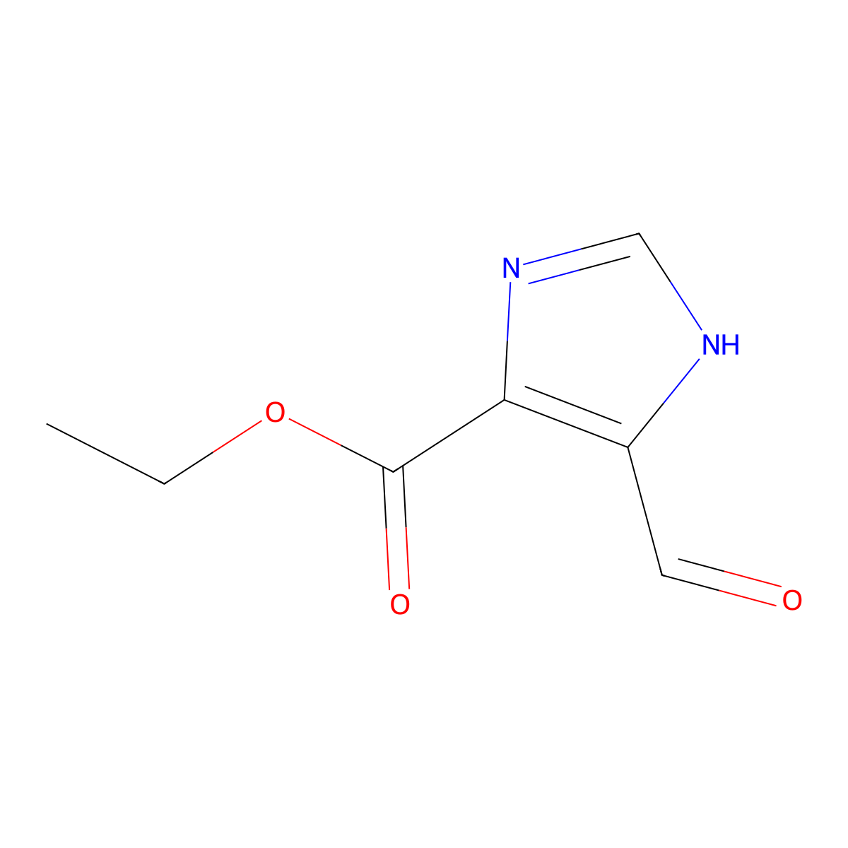 Ethyl 5-formyl-1H-imidazole-4-carboxylate molecular structure, CAS 137159-36-5