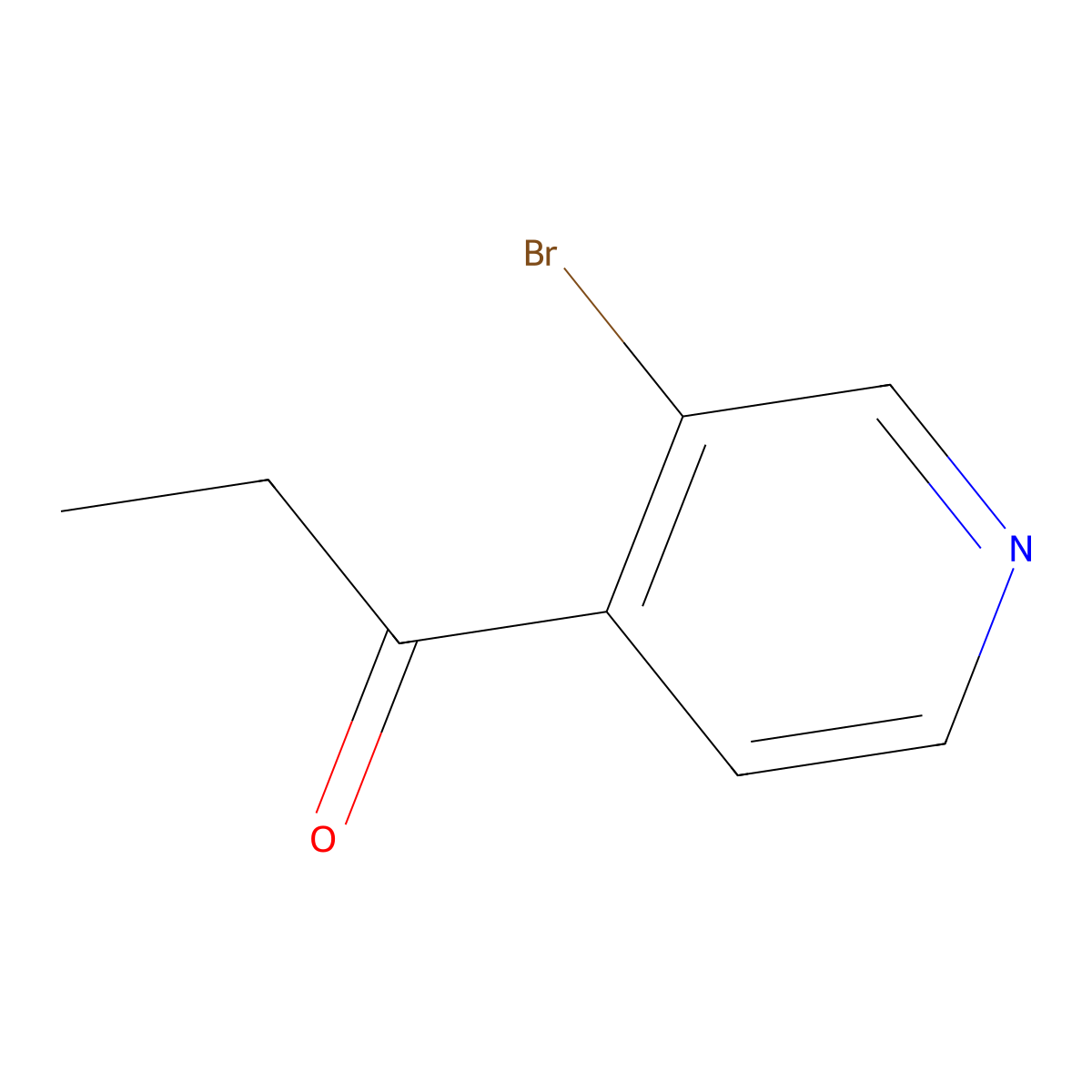 1-(3-Bromopyridin-4-yl)propan-1-one molecular structure, CAS 1371592-05-0