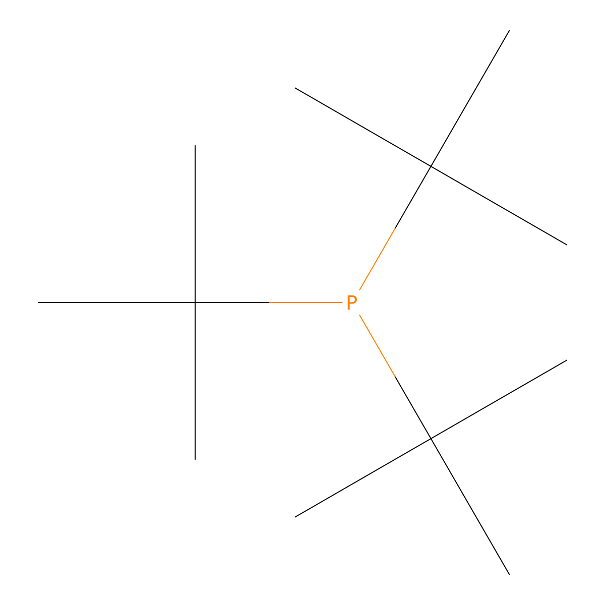 Tris(1,1-dimethylethyl)phosphine molecular structure, CAS 13716-12-6