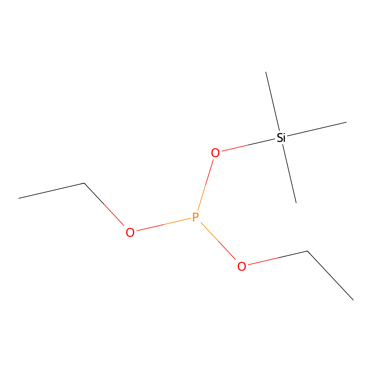 Diethyl trimethylsilyl phosphite molecular structure, CAS 13716-45-5