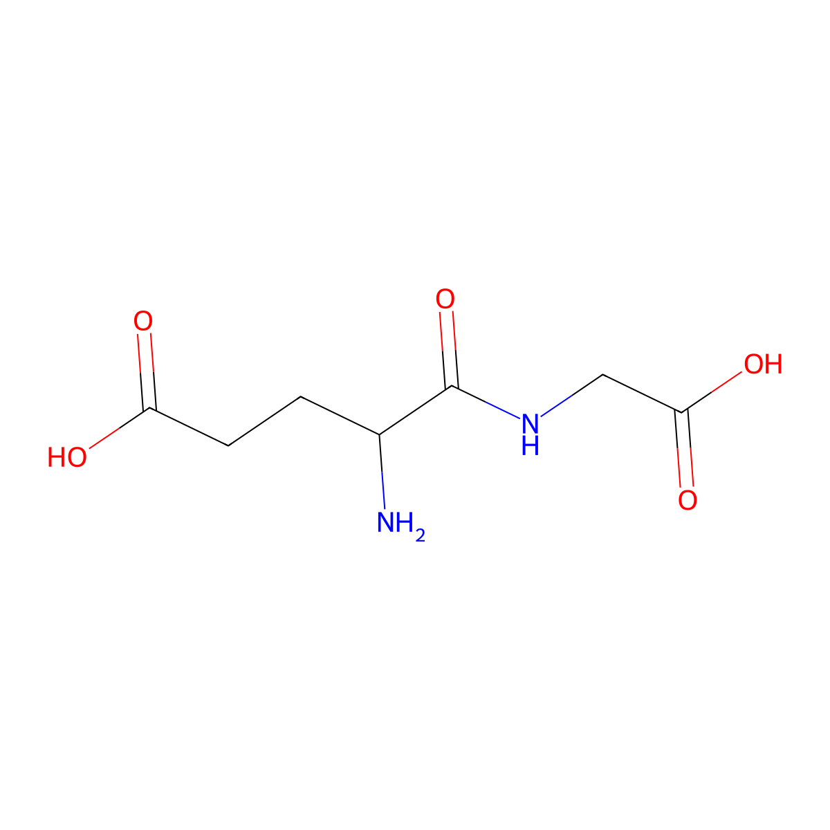 L-Glutamyl-glycine molecular structure, CAS 13716-89-7