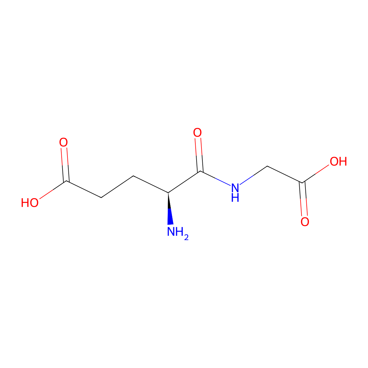 L-Glutamyl-glycine molecular structure, CAS 13716-89-7