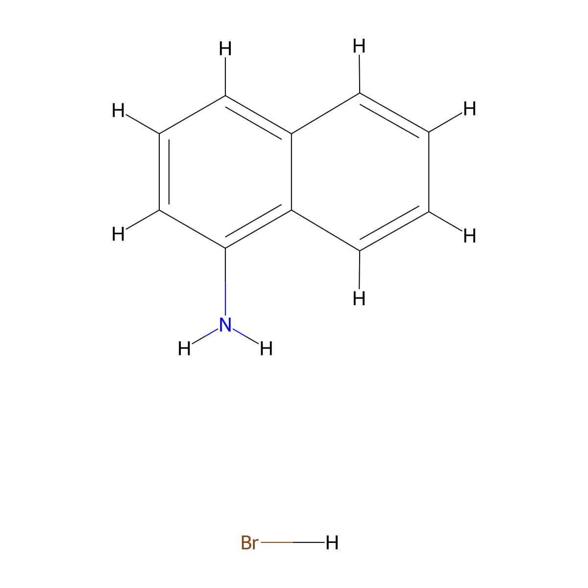 1-Naphthylammonium bromide molecular structure, CAS 137160-23-7
