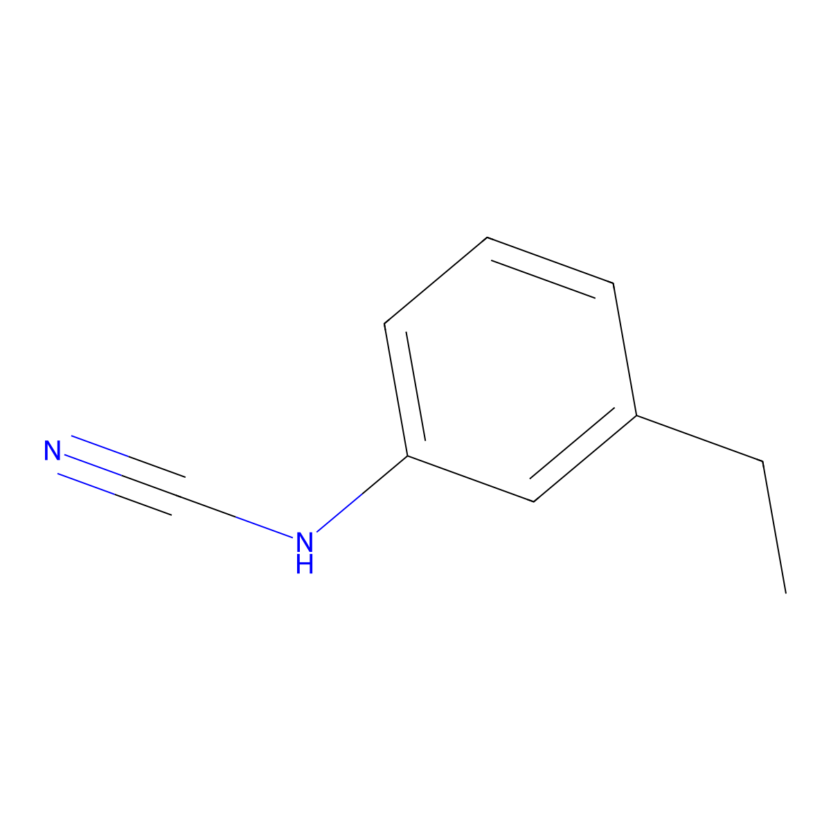 [(3-Ethylphenyl)amino]carbonitrile molecular structure, CAS 137160-24-8
