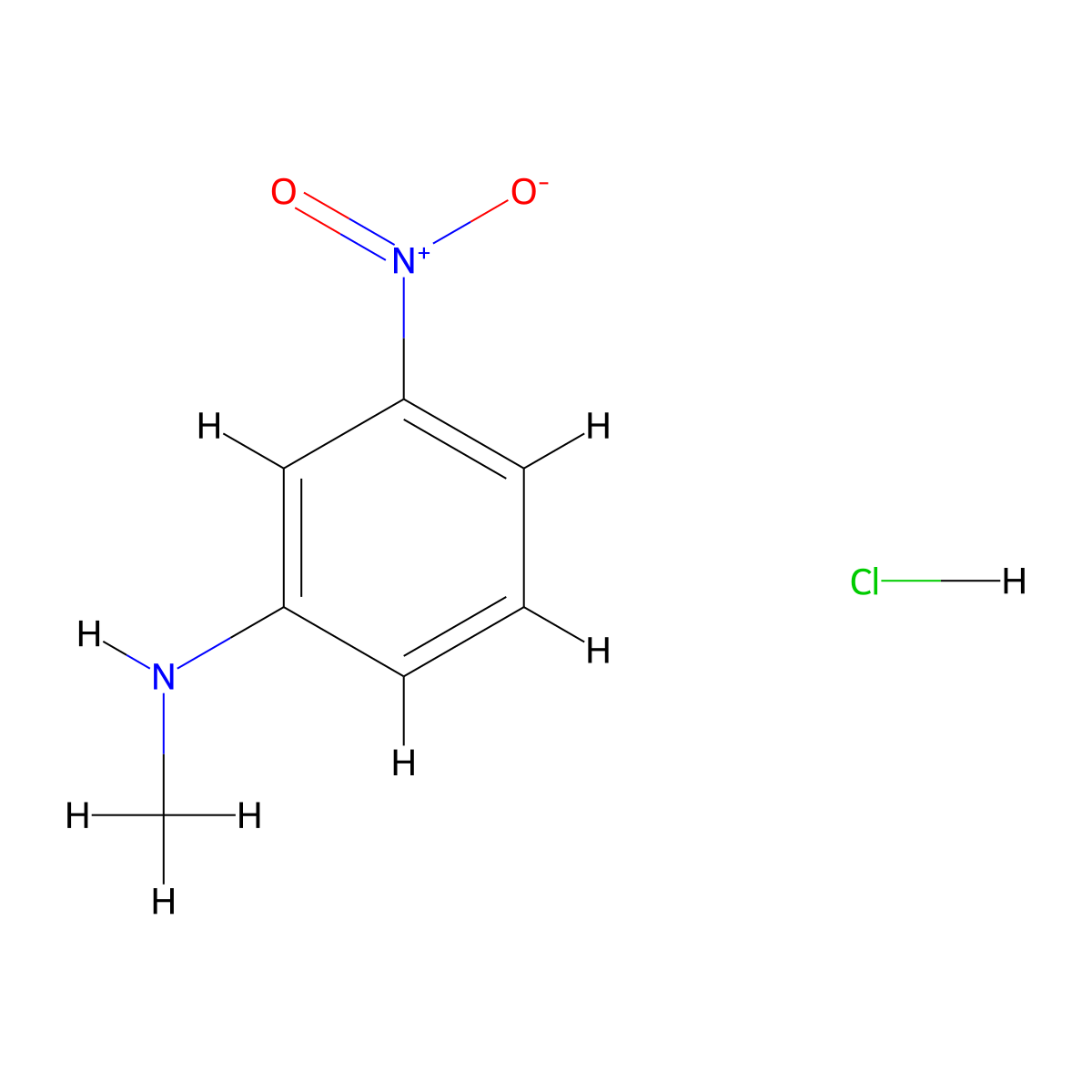 N-methyl-3-nitroanilinehydrochloride molecular structure, CAS 137160-29-3