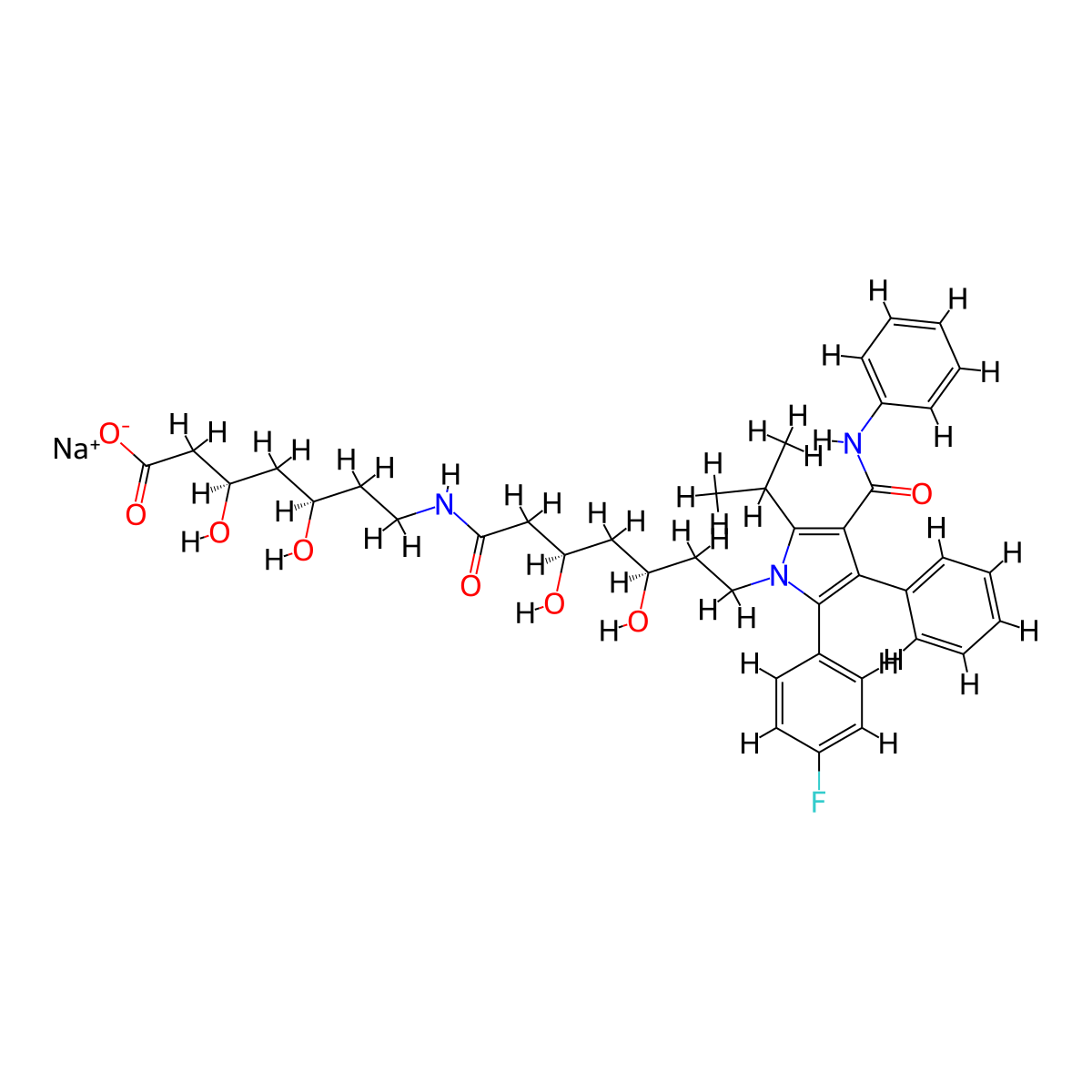 Atorvastatin IMpurity F molecular structure, CAS 1371615-56-3