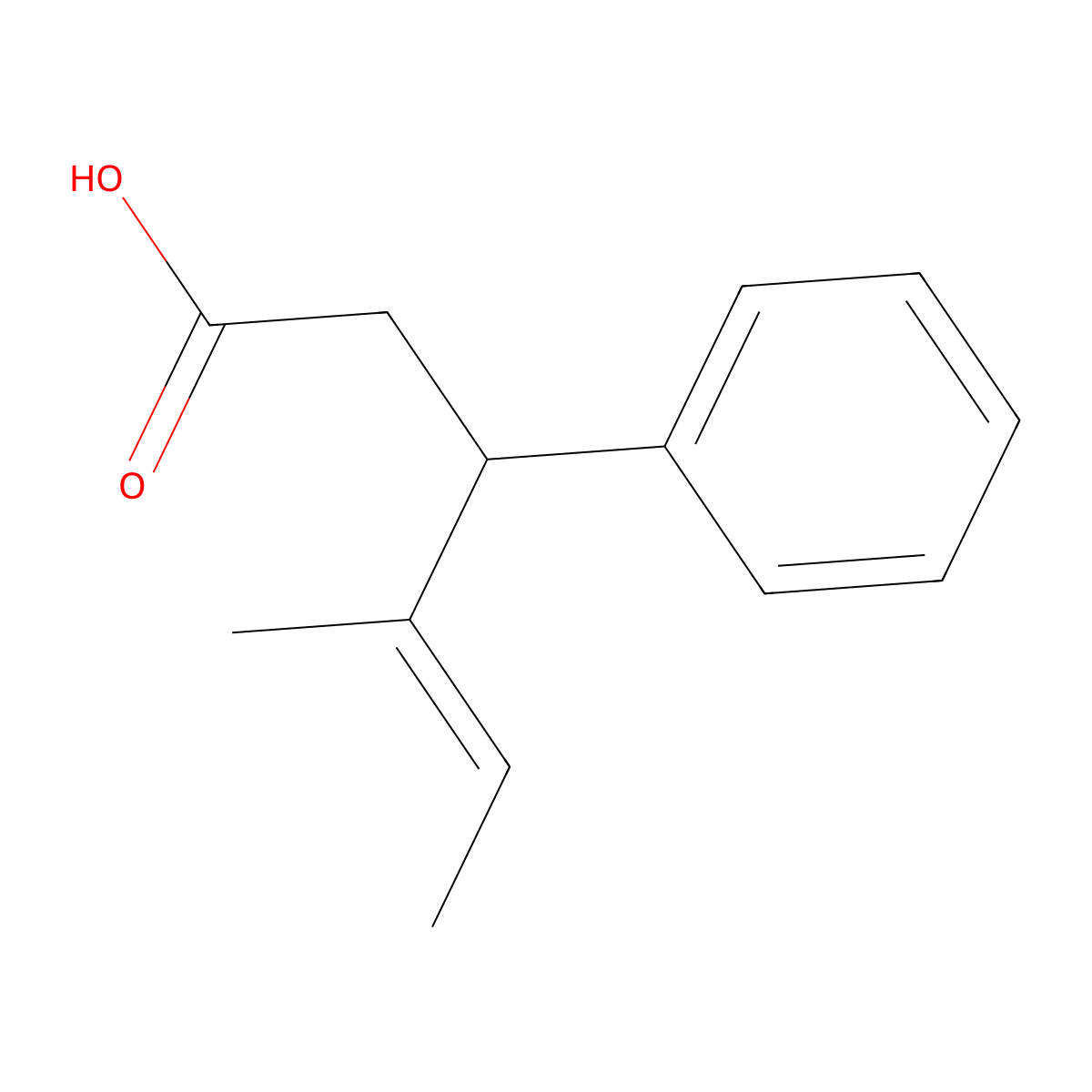 (4E)-4-methyl-3-phenylhex-4-enoic acid molecular structure, CAS 1371641-17-6