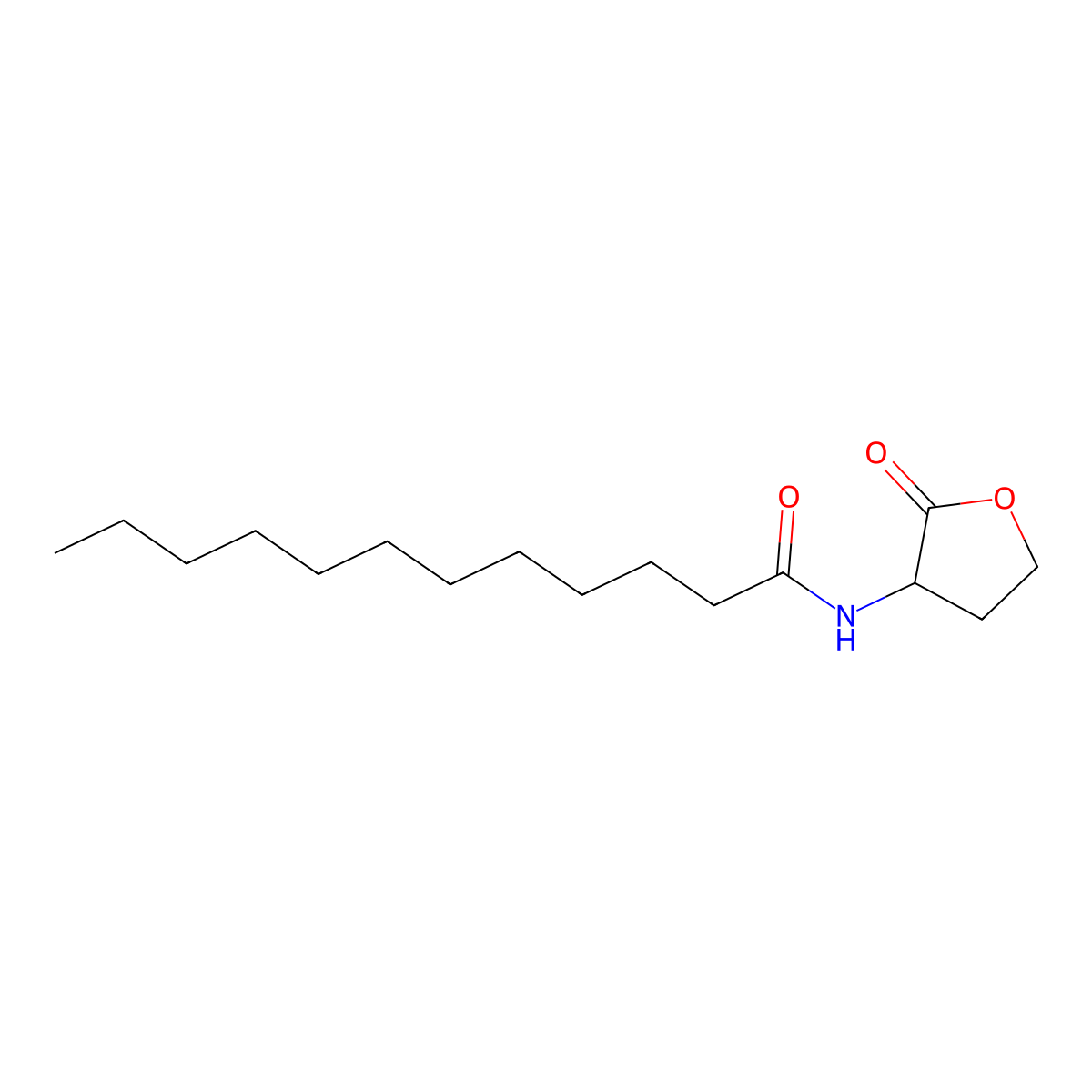 N-dodecanoyl-L-Homoserine lactone molecular structure, CAS 137173-46-7