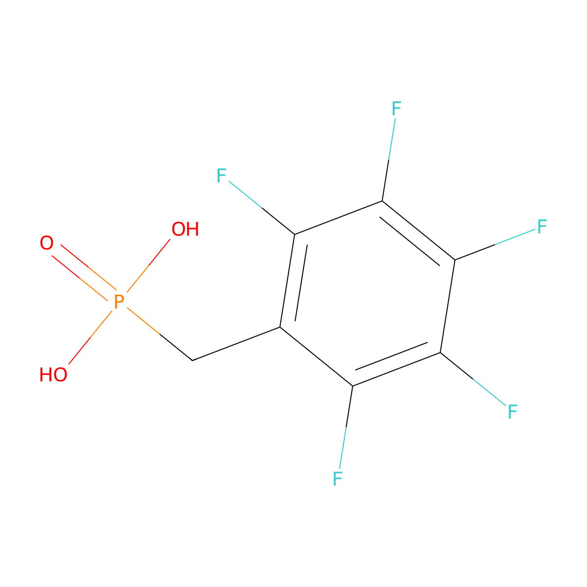 2,3,4,5,6-Pentafluorobenzylphosphonic Acid molecular structure, CAS 137174-84-6