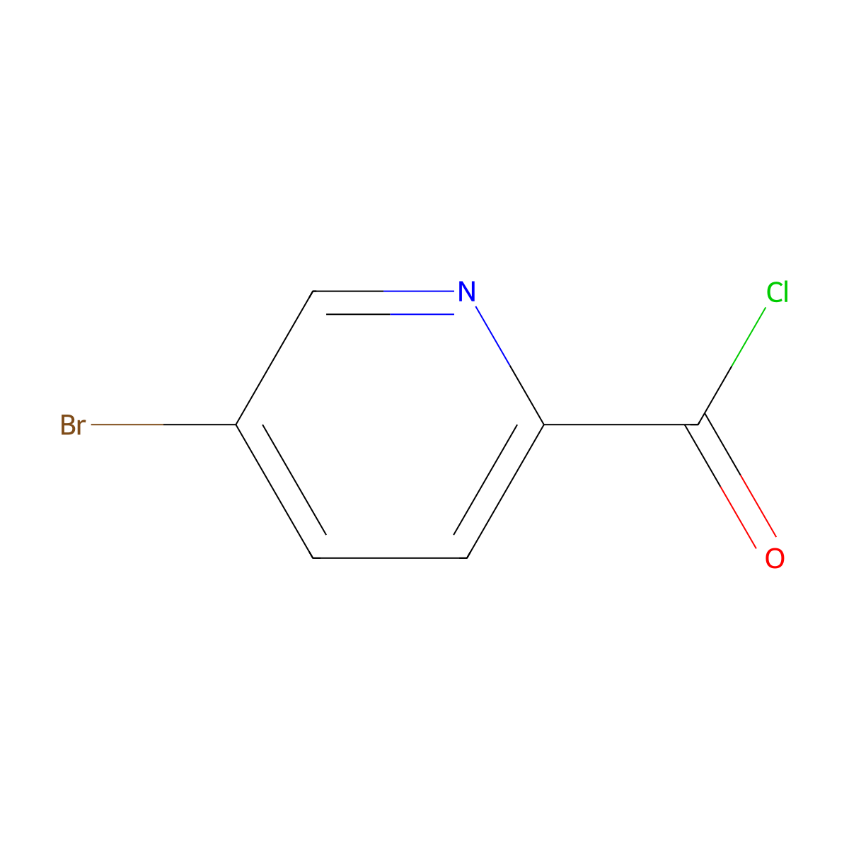 5-Bromo-pyridine-2-carbonyl chloride molecular structure, CAS 137178-88-2