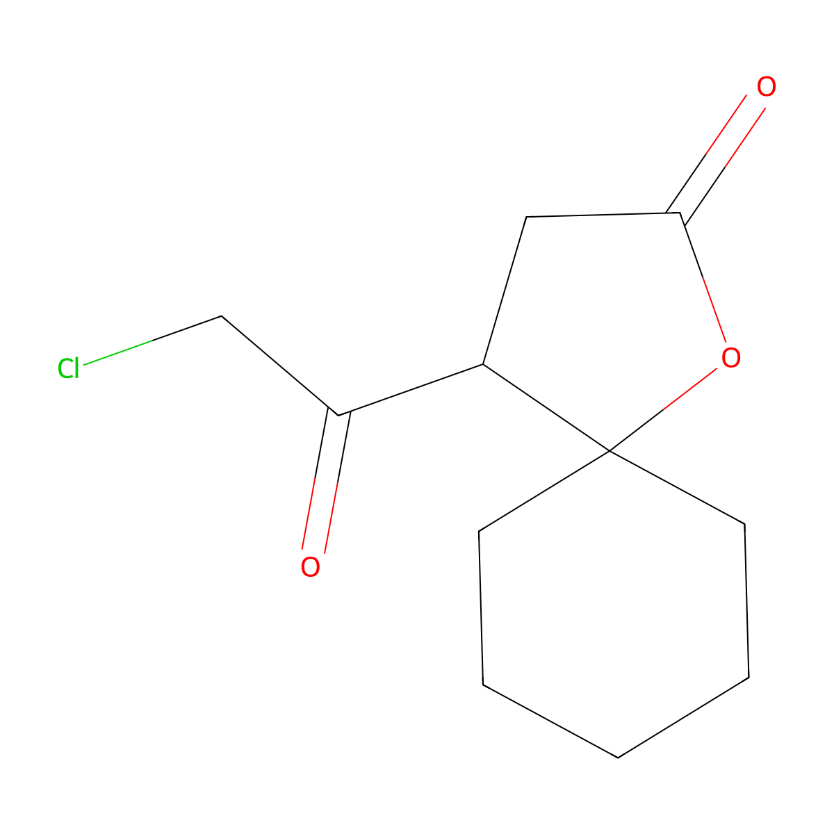 1-Oxaspiro[4.5]decan-2-one, 4-(chloroacetyl)-(9CI) molecular structure, CAS 137180-64-4