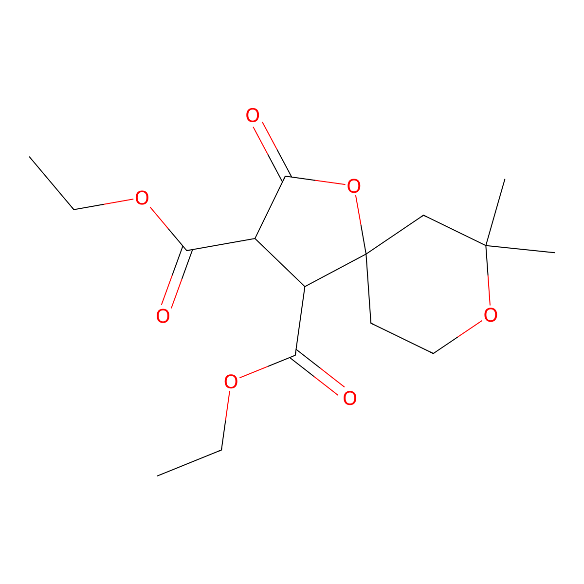 Diethyl 7,7-dimethyl-2-oxo-1,8-dioxaspiro[4.5]decane-3,4-dicarboxylate molecular structure, CAS 137180-70-2