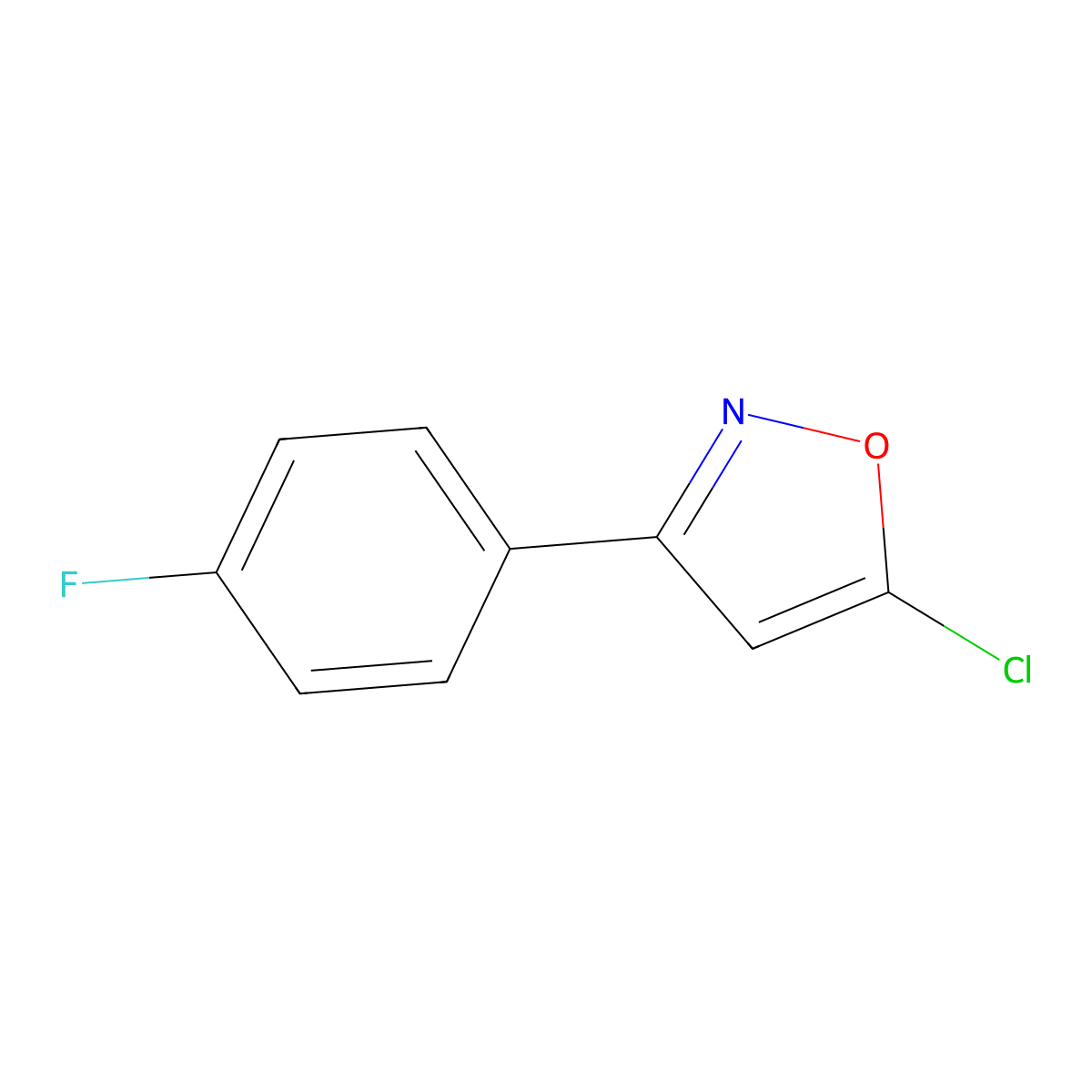 5-Chloro-3-(4-fluorophenyl)isoxazole molecular structure, CAS 137188-20-6