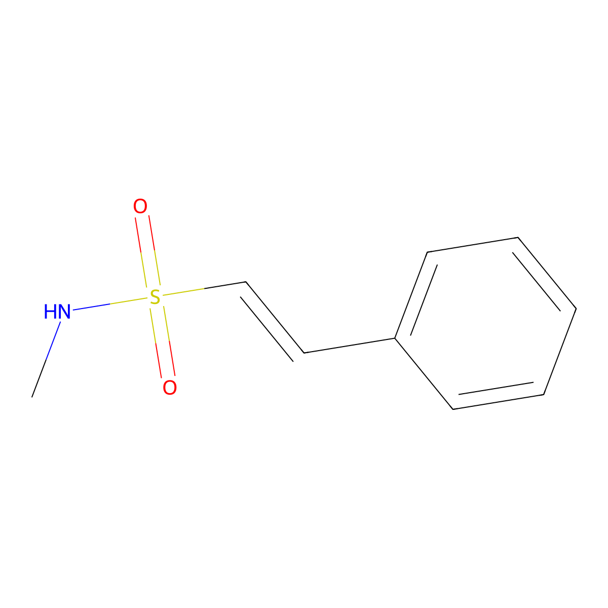 N-Methyl-2-phenylethene-1-sulfonamide molecular structure, CAS 13719-44-3
