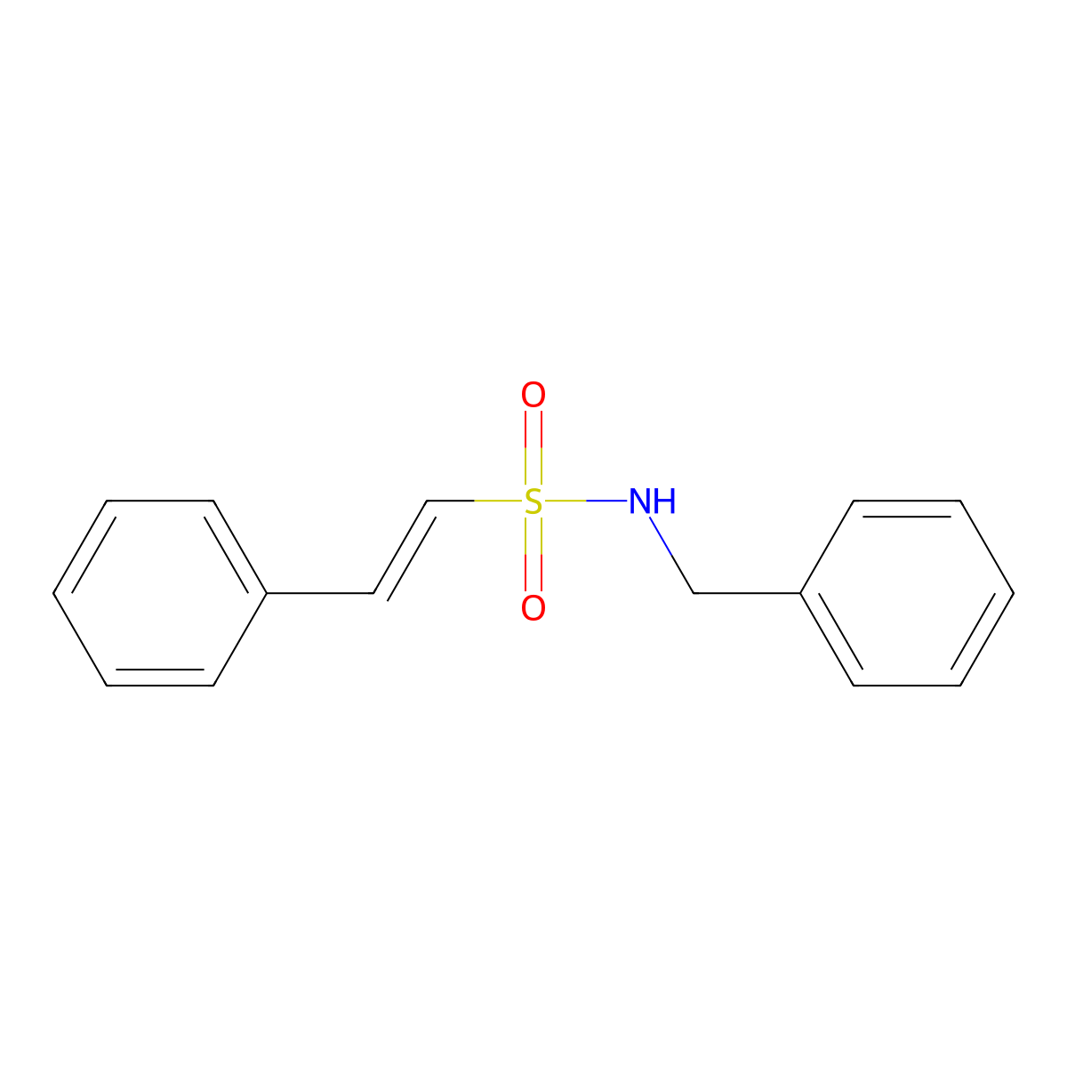 (E)-N-benzyl-2-phenylethenesulfonamide molecular structure, CAS 13719-49-8