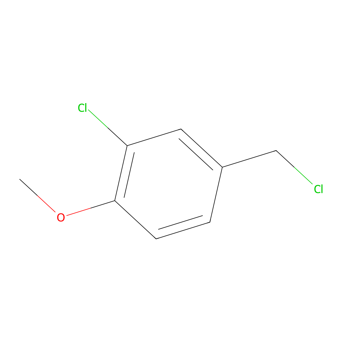 3-Chloro-4-methoxybenzyl chloride molecular structure, CAS 13719-57-8