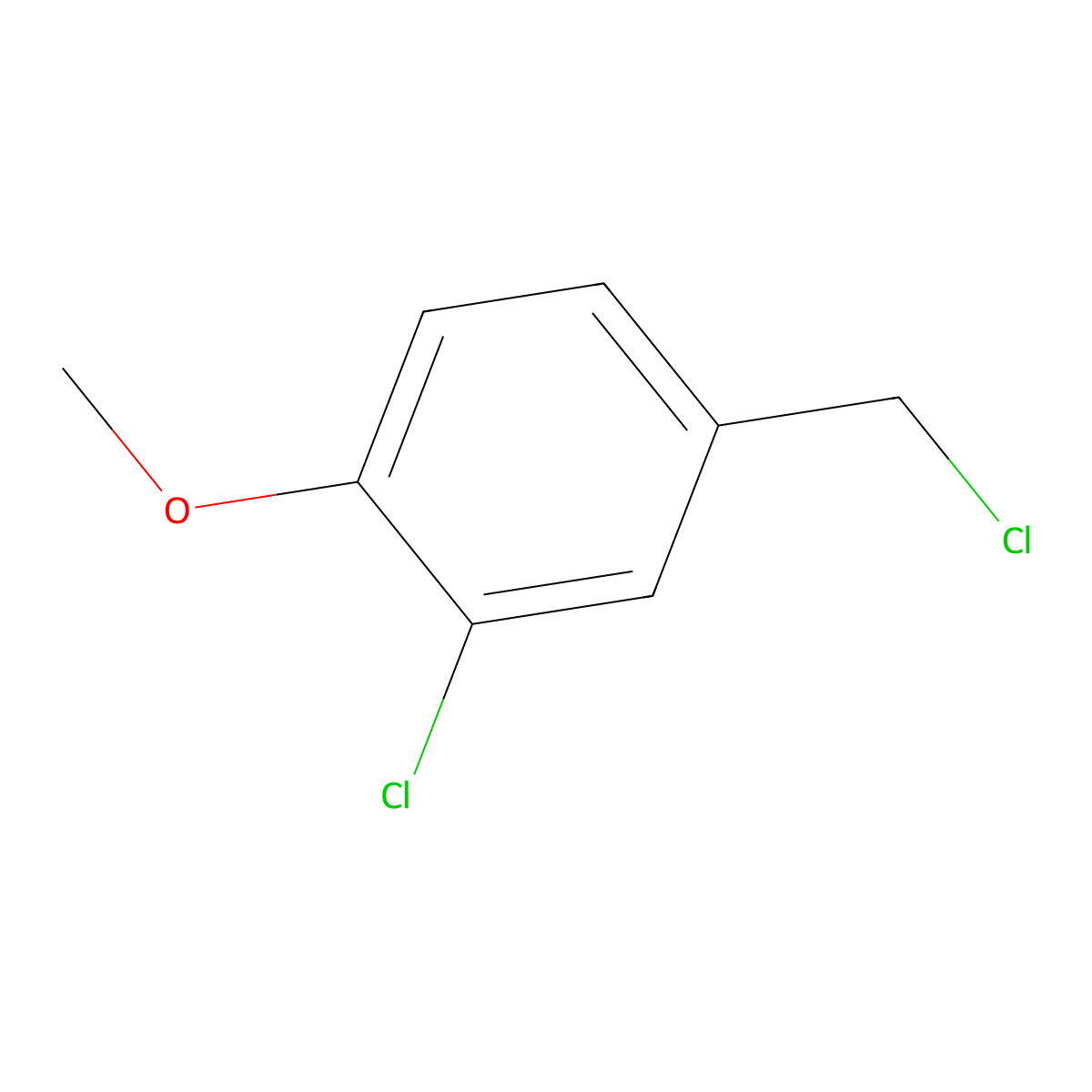 3-Chloro-4-methoxybenzyl chloride molecular structure, CAS 13719-57-8